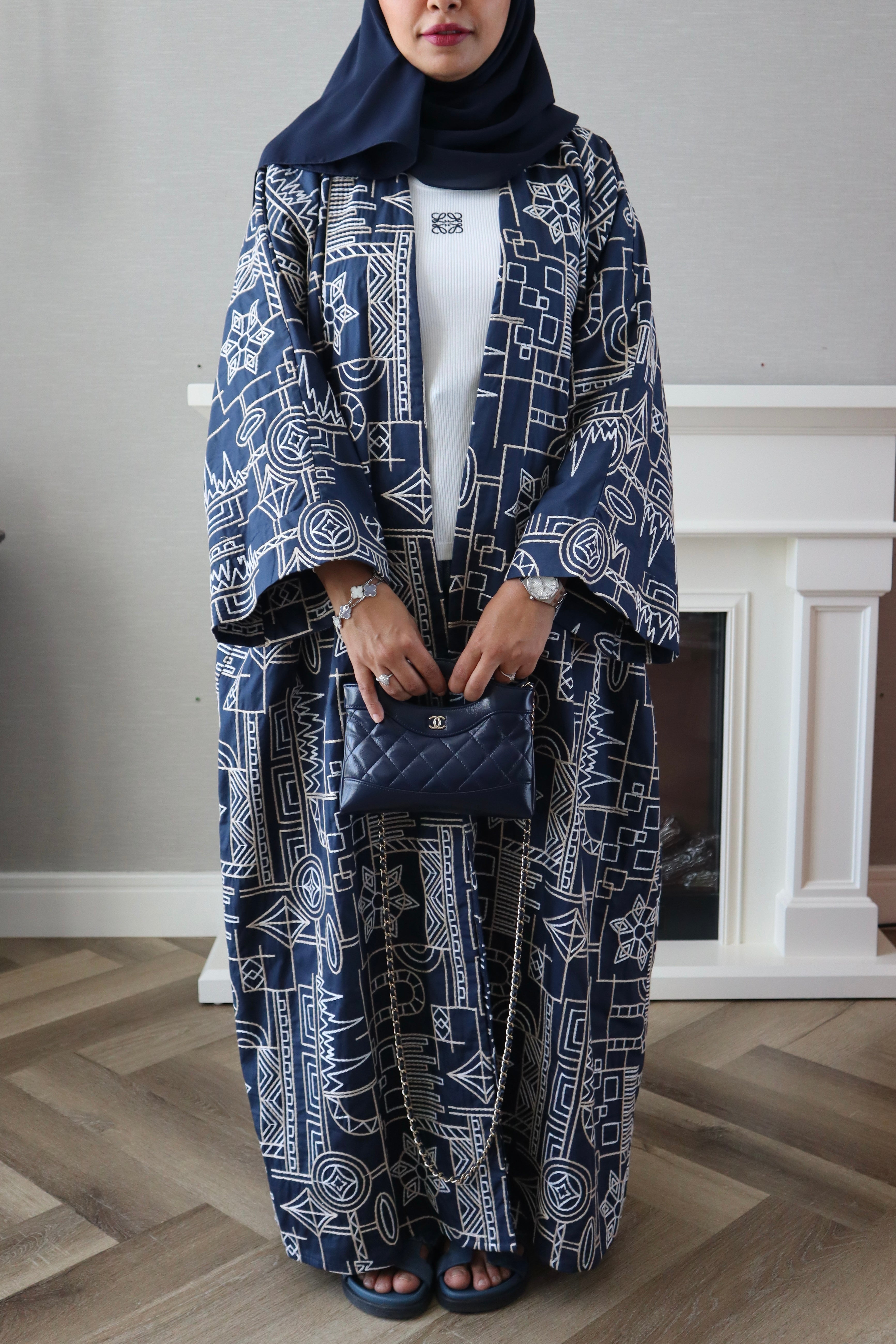 Customized Riyadh Abaya - Blue