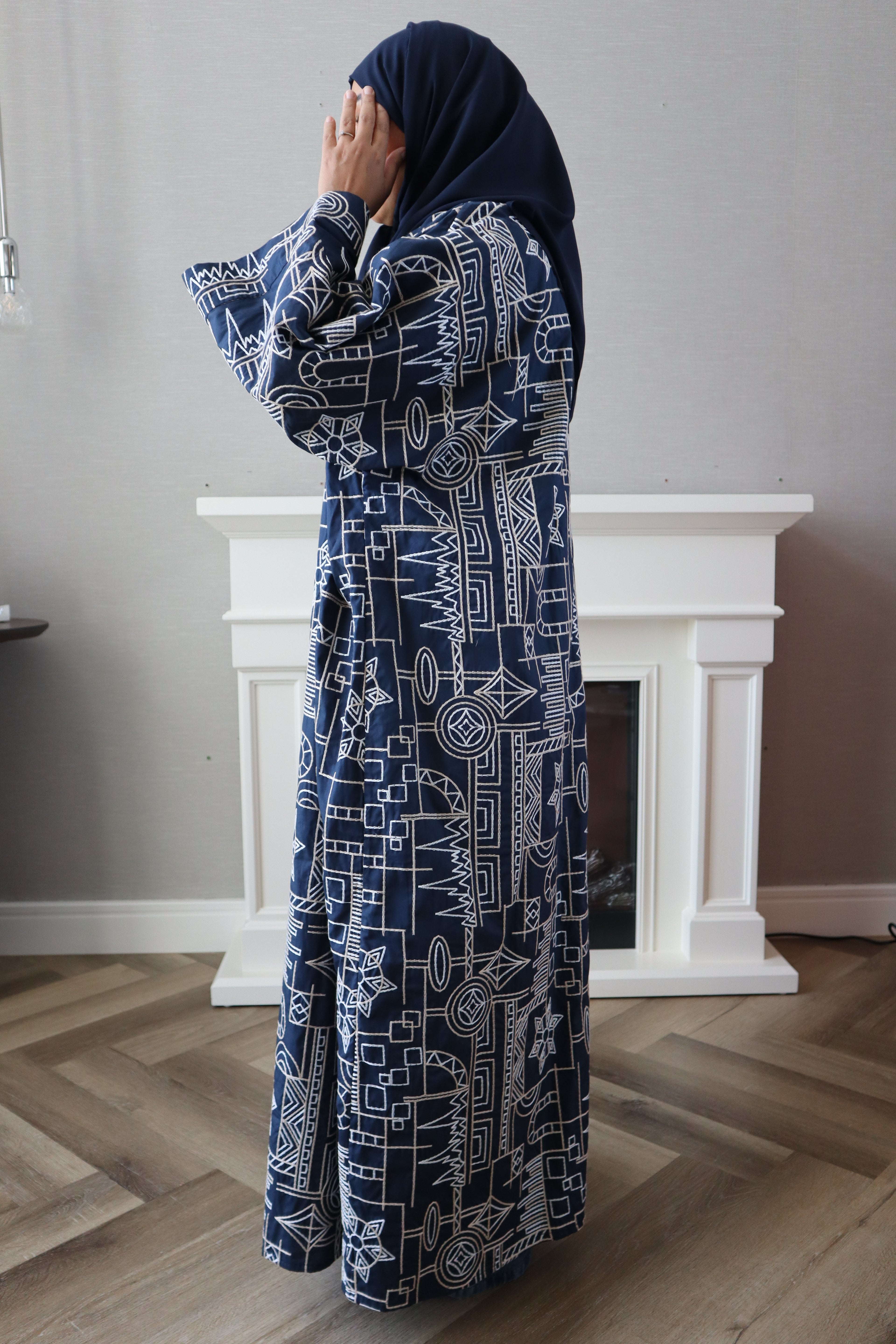 Customized Riyadh Abaya - Blue
