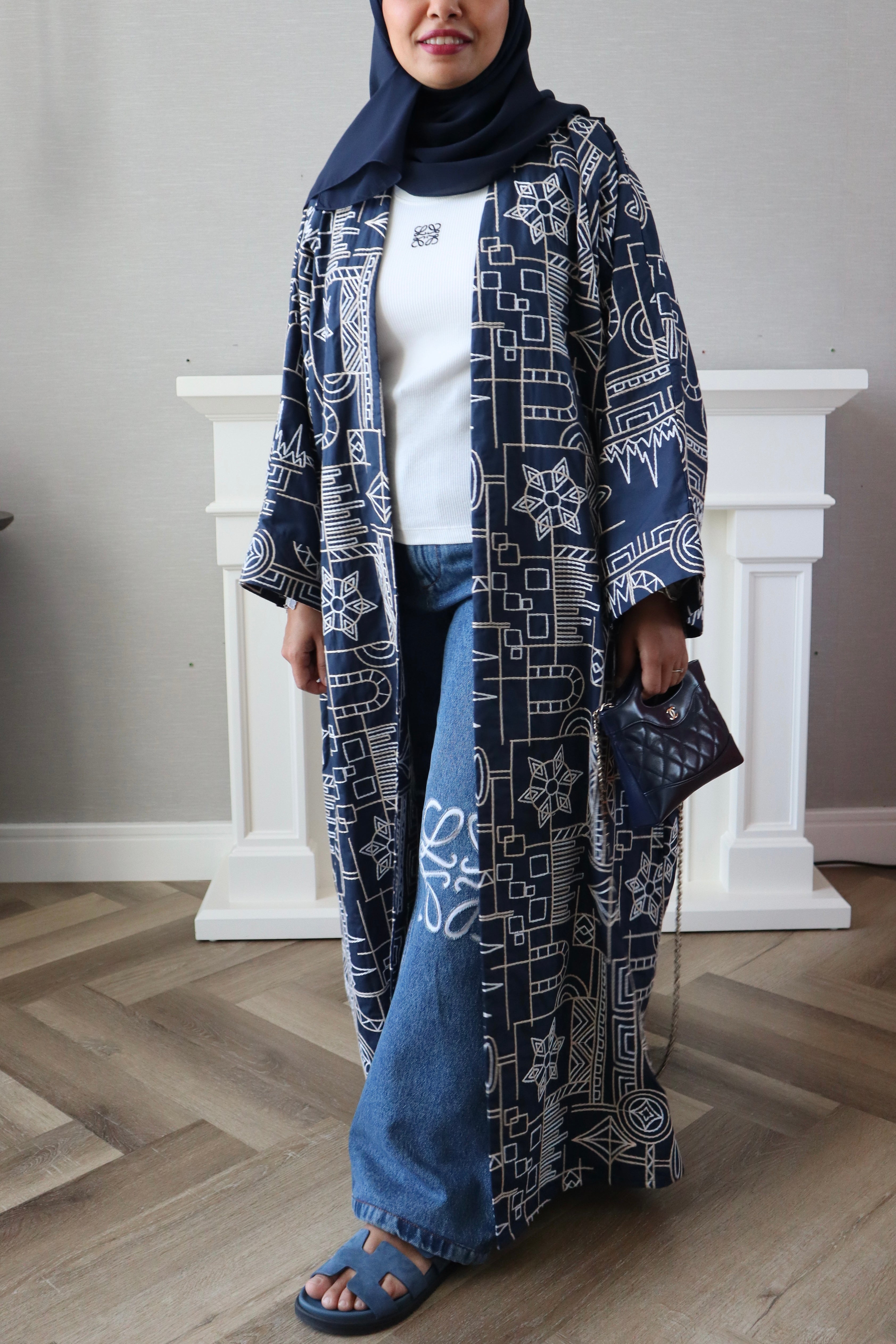 Customized Riyadh Abaya - Blue