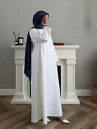 Bling Abaya - 3 PCS with Dress and Scarf - Blue