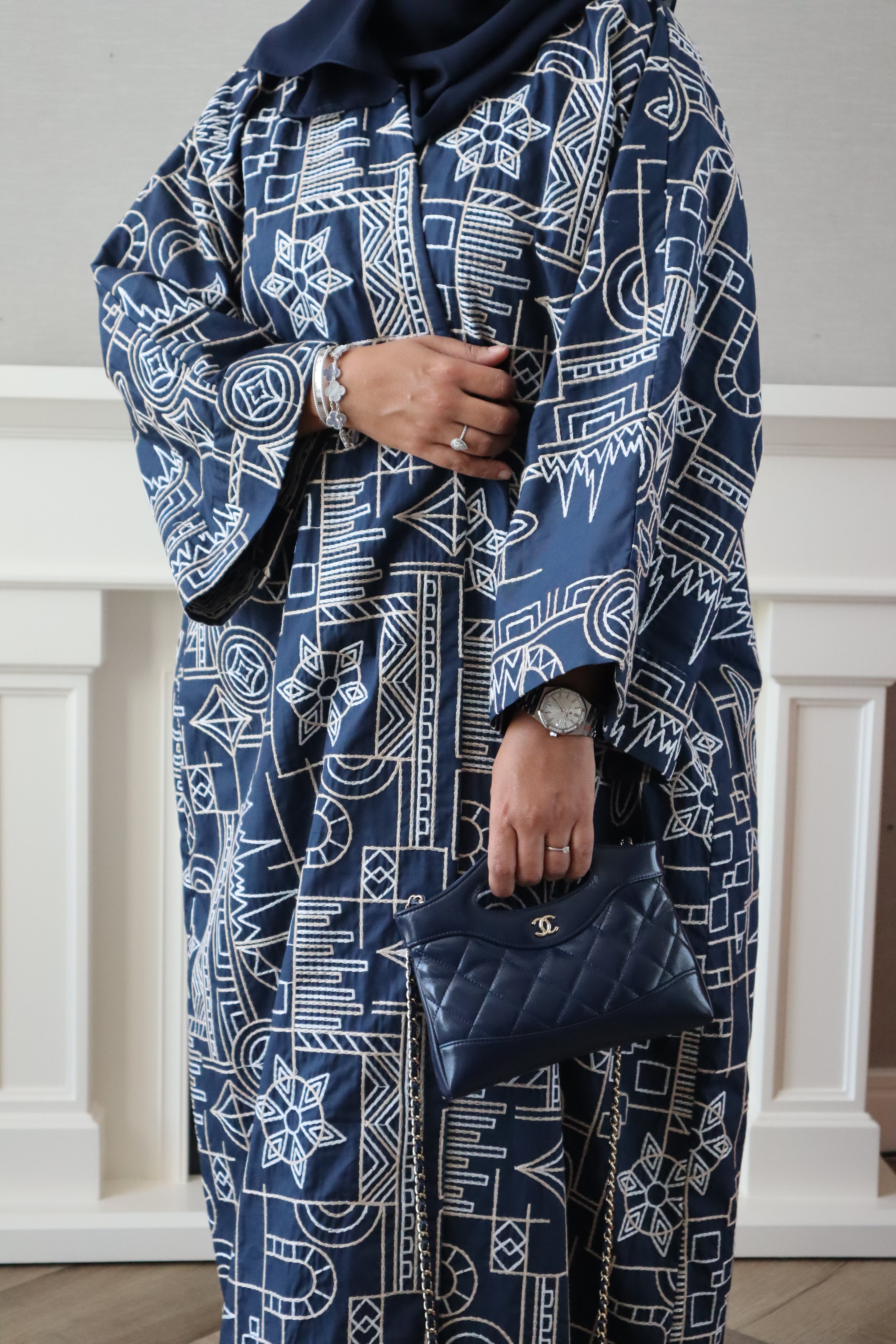 Customized Riyadh Abaya - Blue