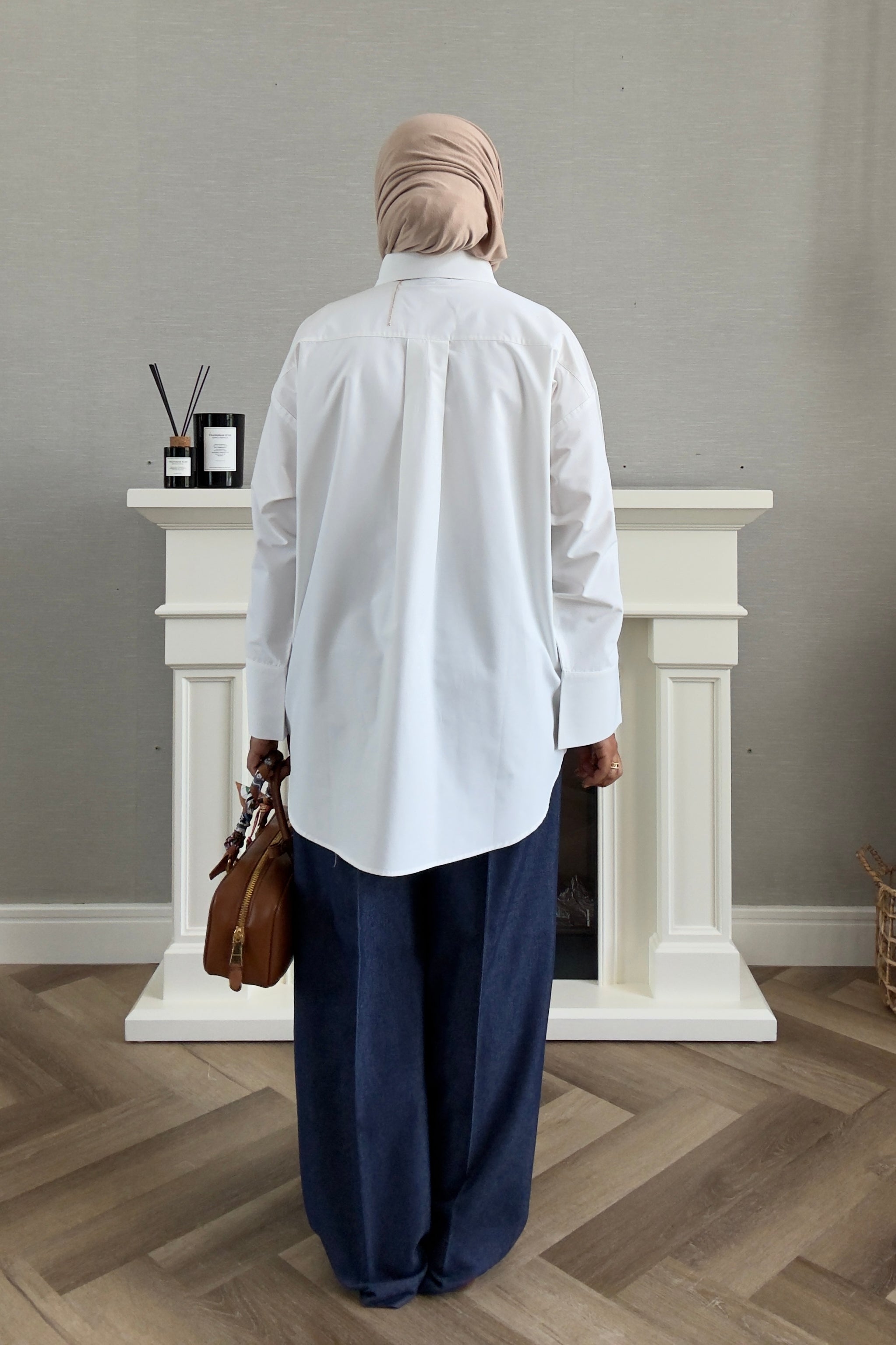 Oversized Poplin Shirt - White