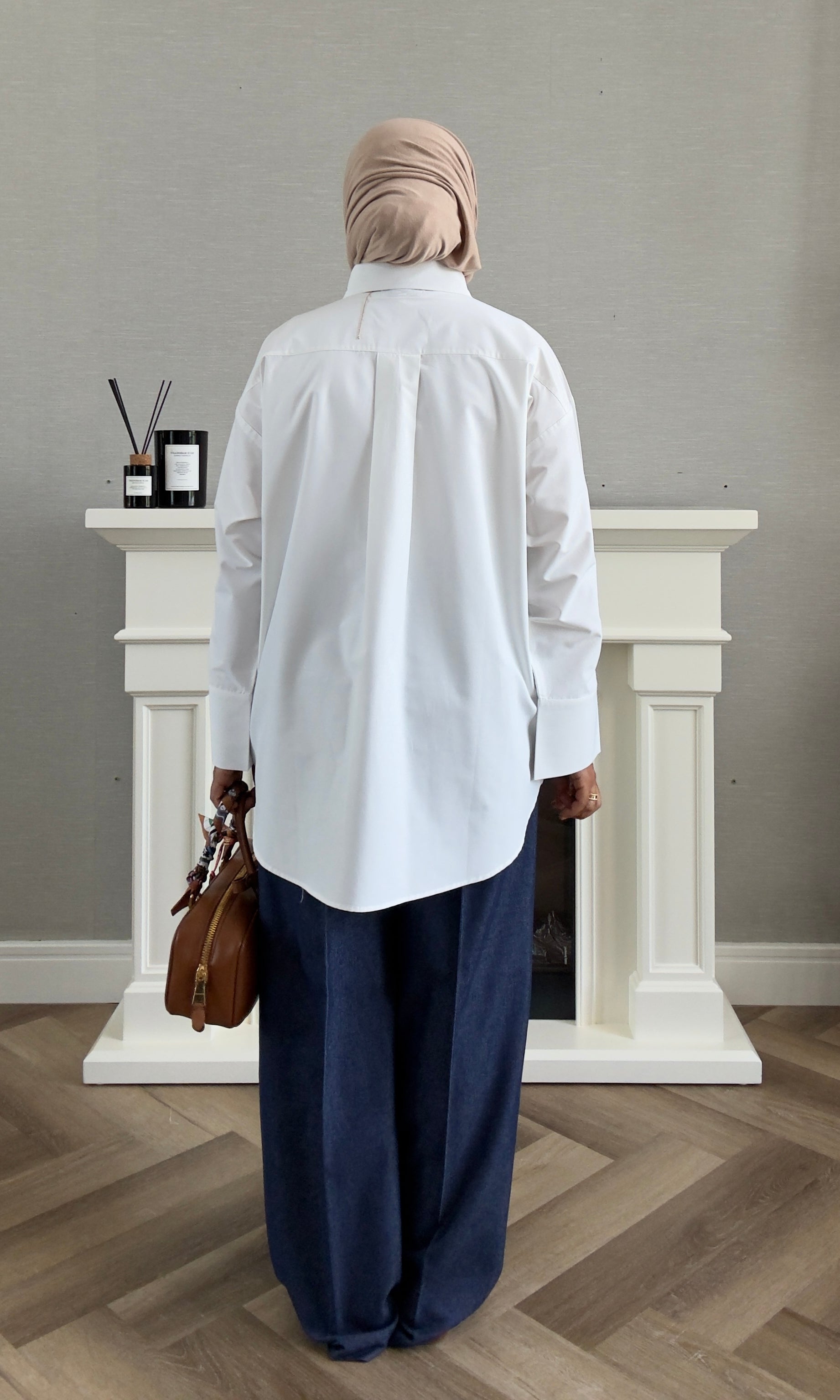 Oversized Poplin Shirt - White