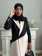 Blazer #2 Abaya - Black/Ivory