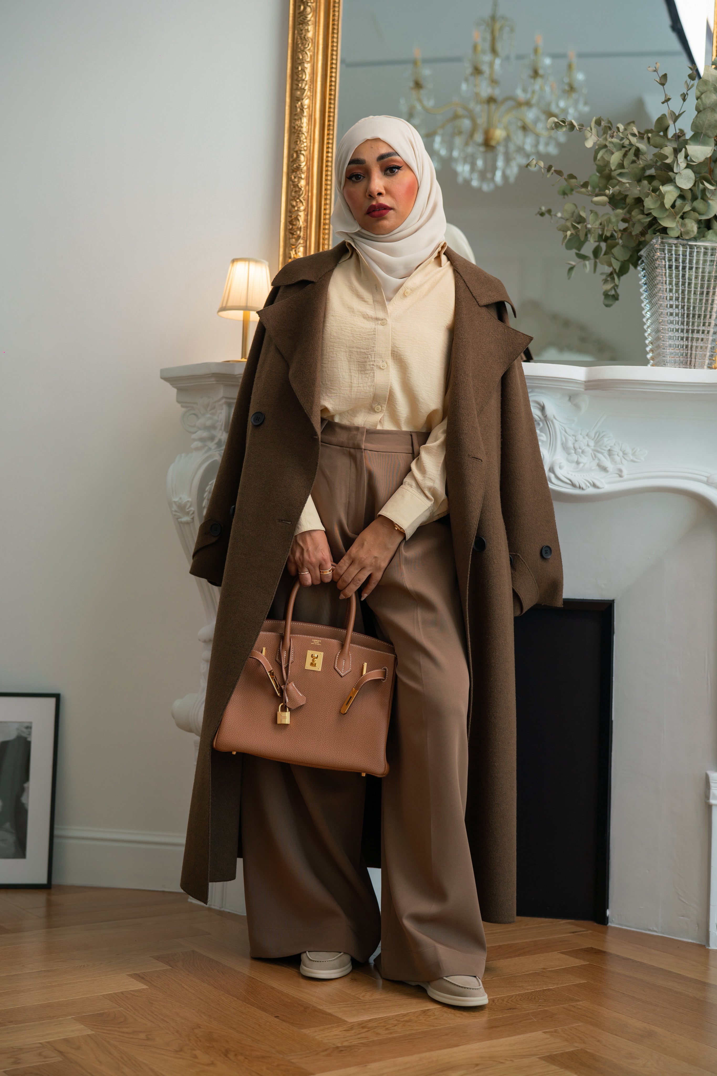 Double pleats trousers - Mocha