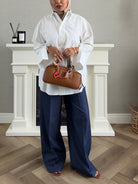 Oversized Poplin Shirt - White