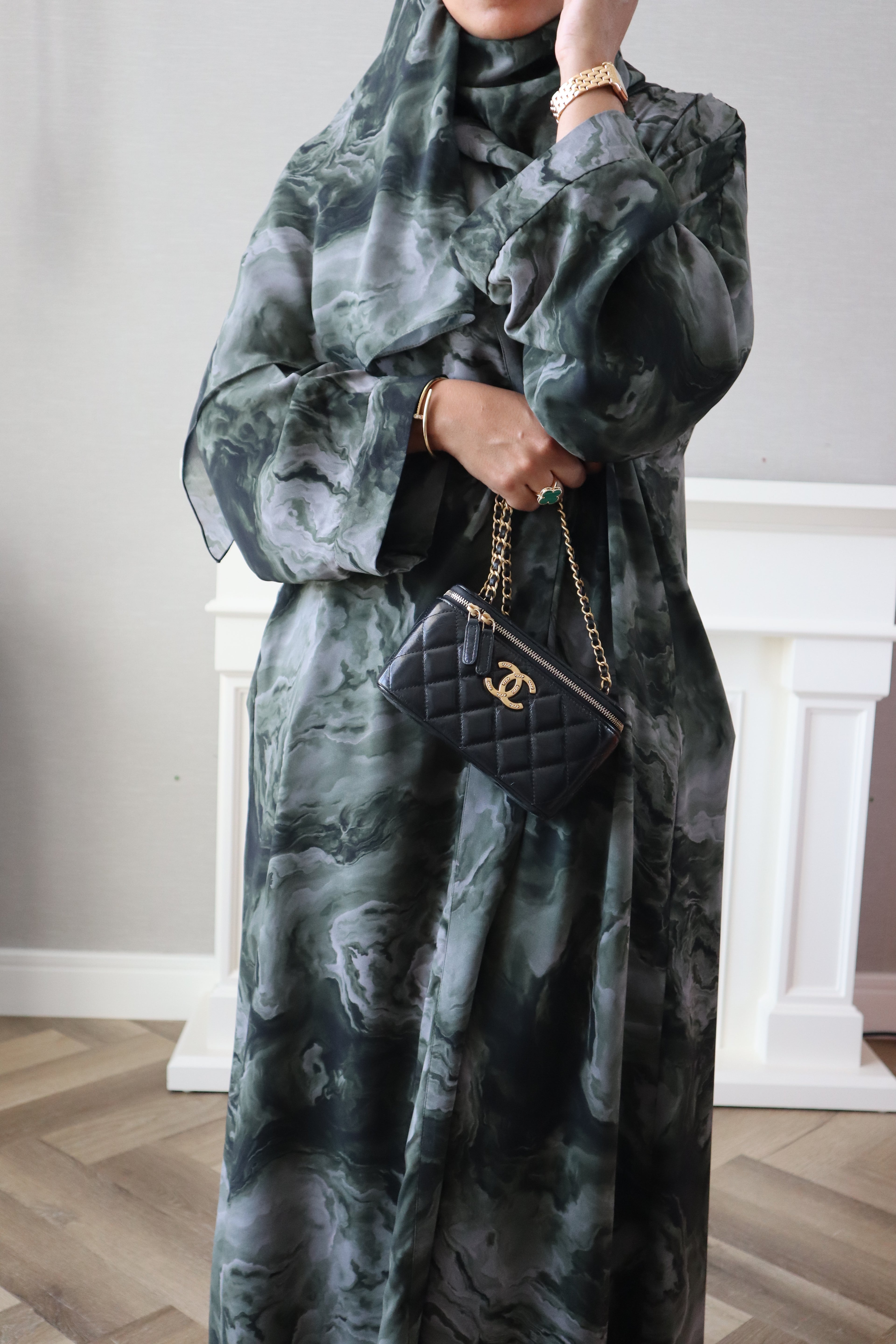 Customized Al Ain Abaya - Dark Green