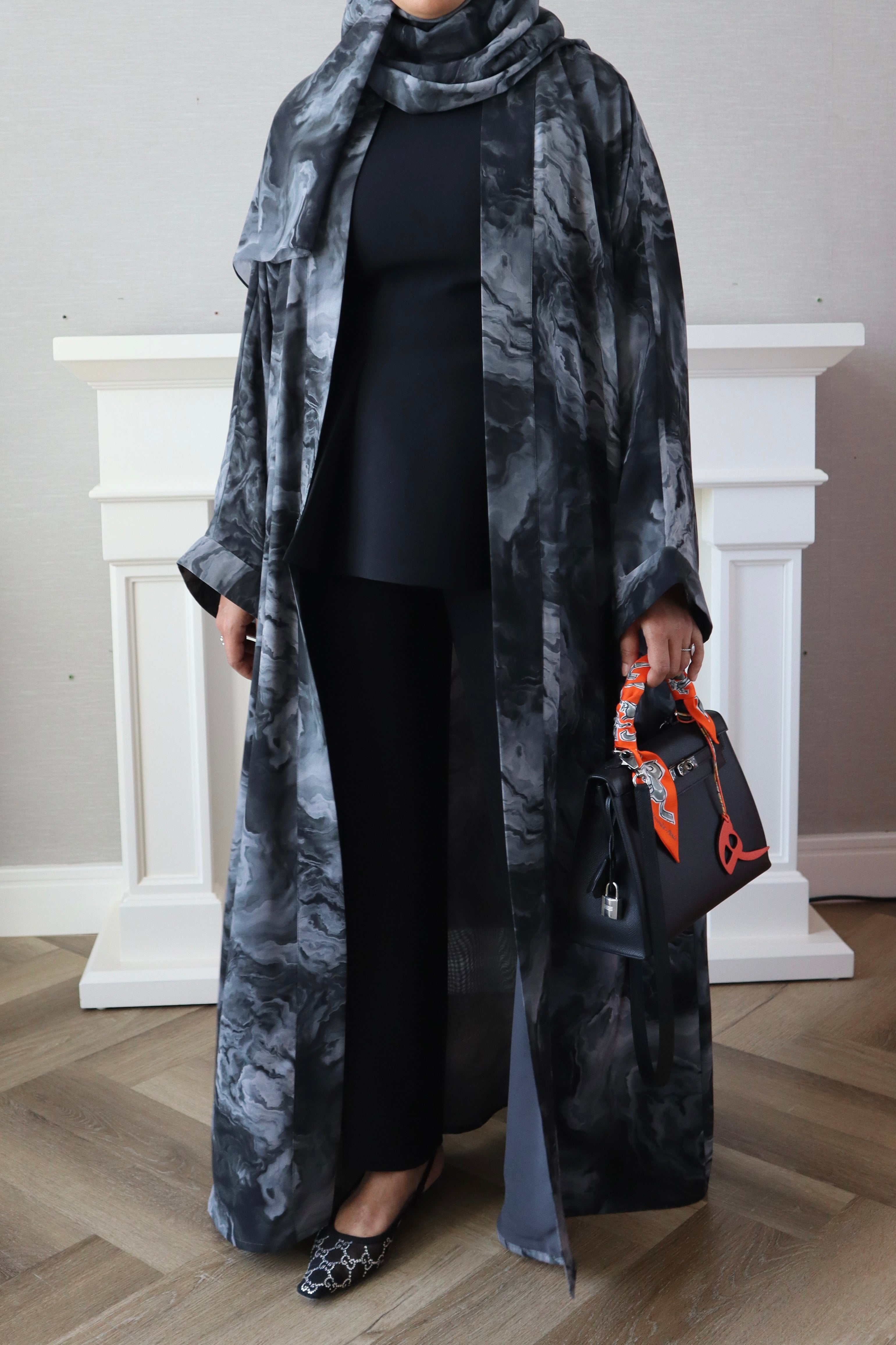 Customized Al Ain Abaya - Gray