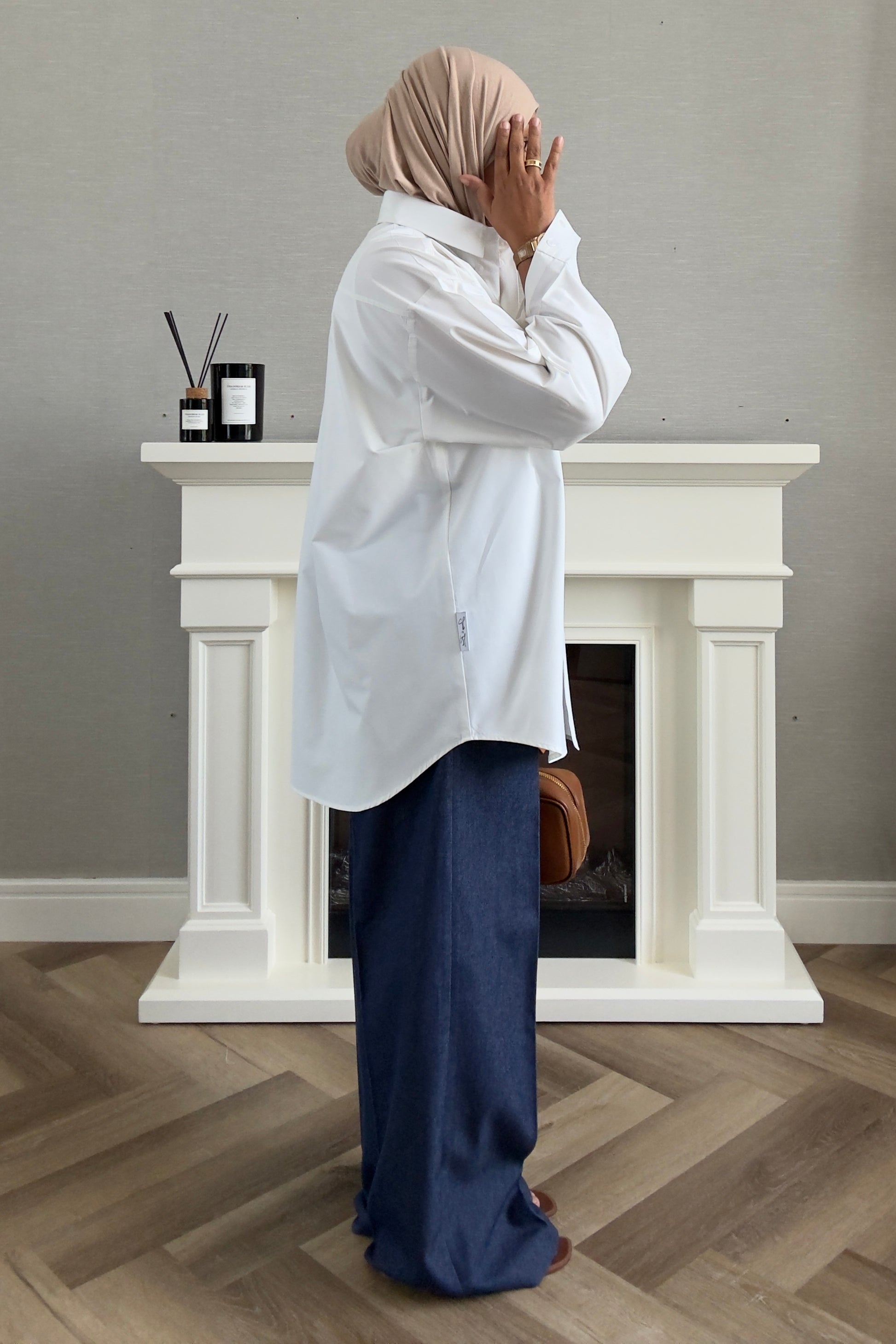 Oversized Poplin Shirt - White