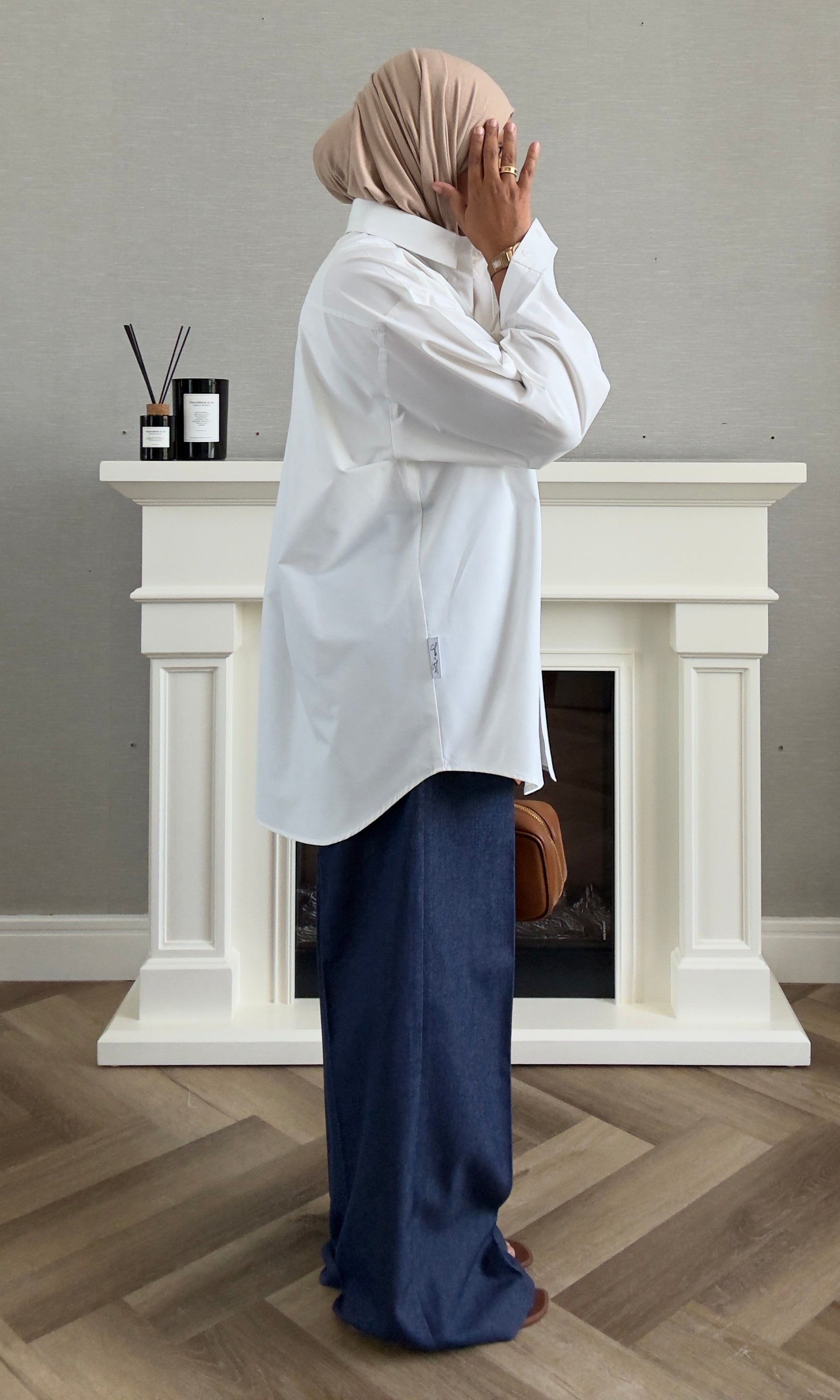 Oversized Poplin Shirt - White