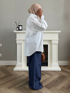 Oversized Poplin Shirt - White