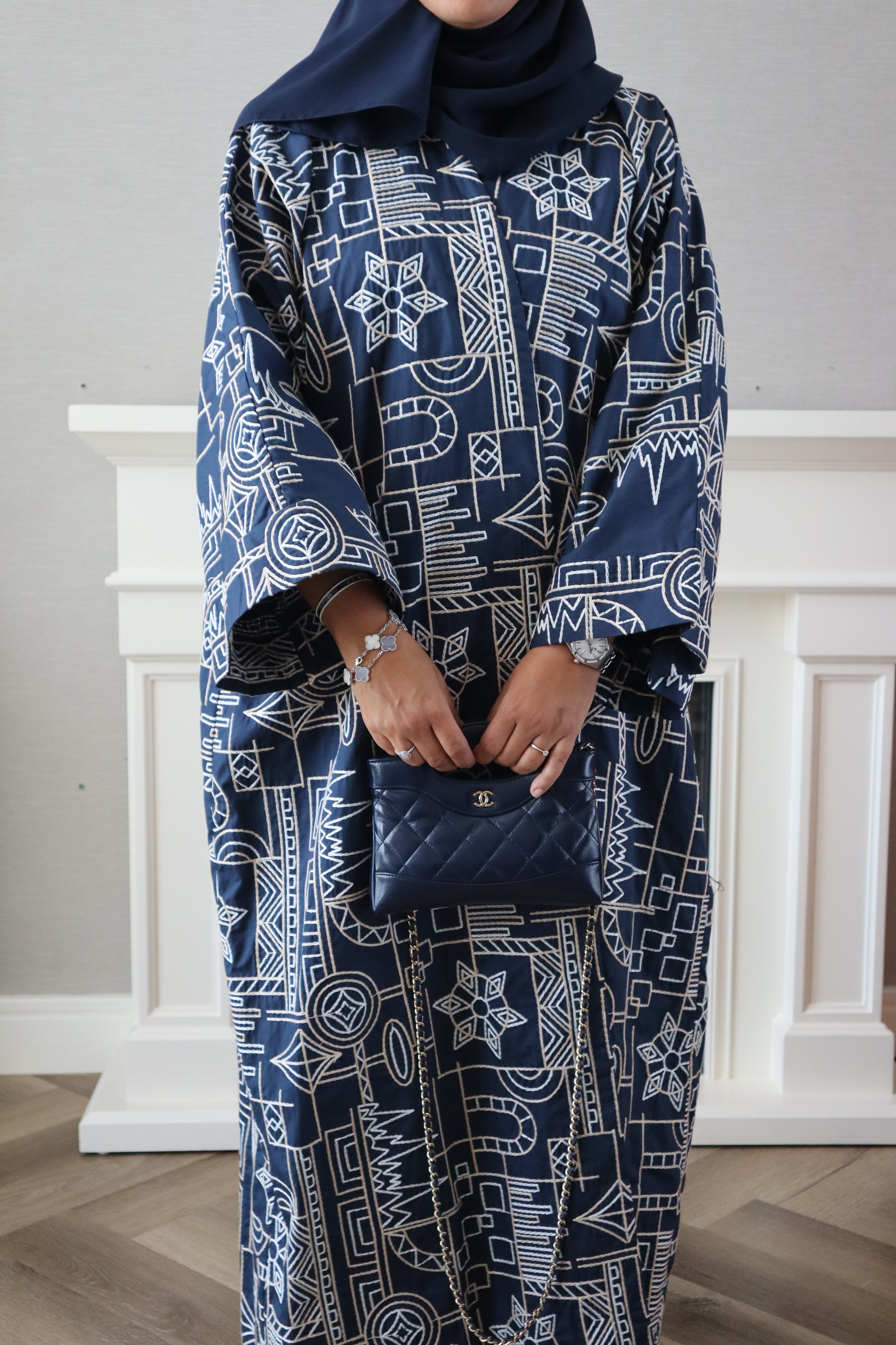 Customized Riyadh Abaya - Blue