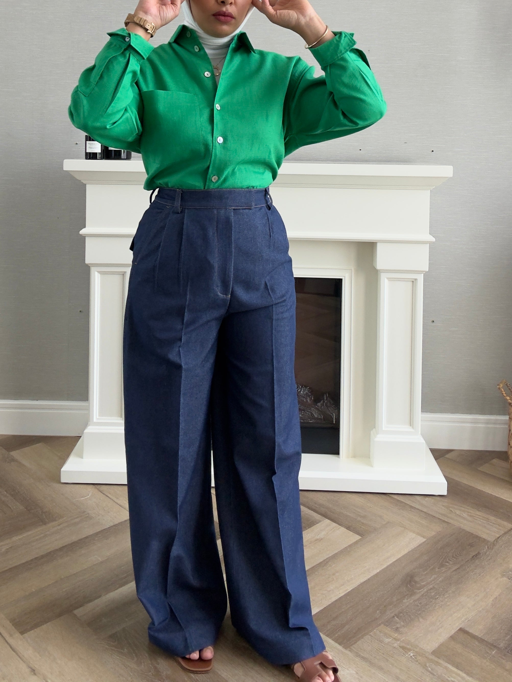 Denim Pants - Navy Blue