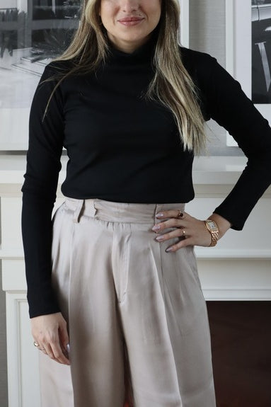 Long Sleeves Basic Top - Black