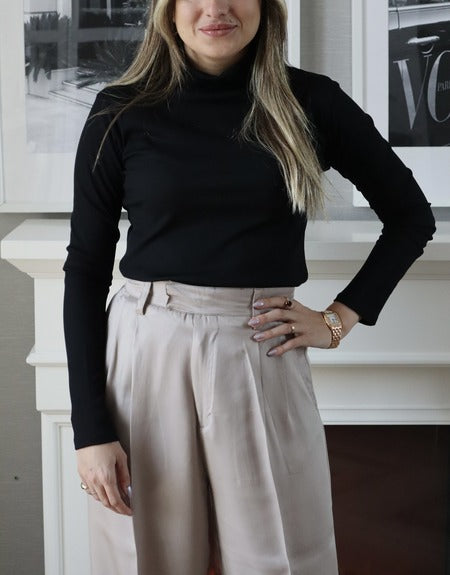 Long Sleeves Basic Top - Black