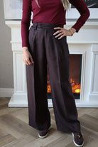 Long Sleeves Basic Top - Maroon