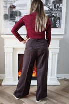 Long Sleeves Basic Top - Maroon