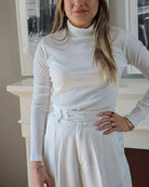 Long Sleeves Basic Top - White