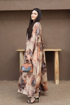 Hessa Abaya With Scarf - Brown