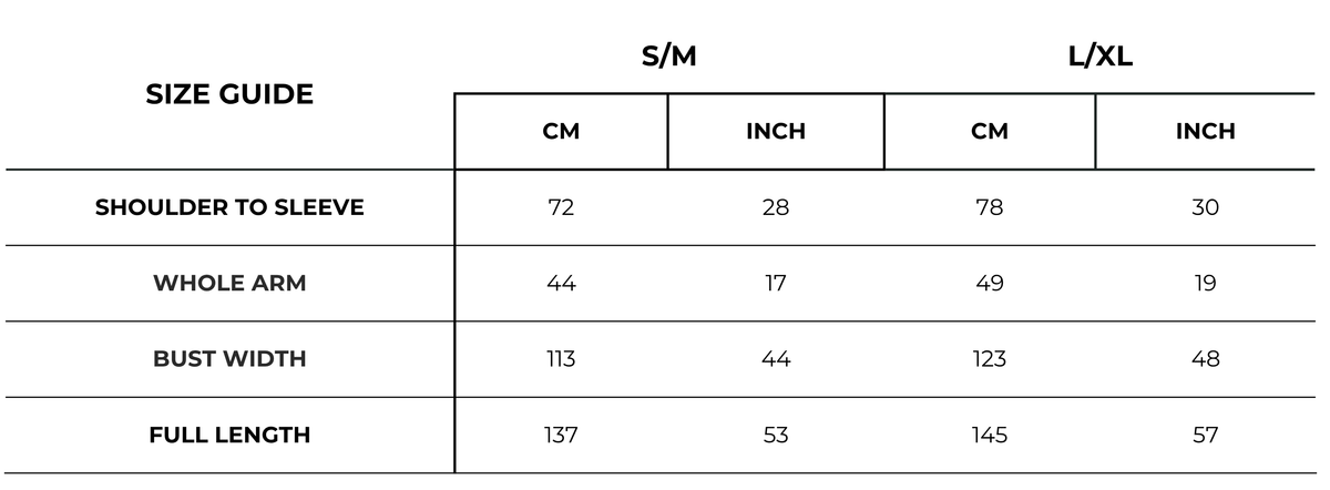 English Size Guide