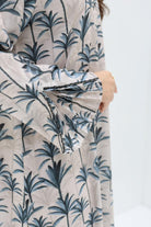 Ready - L110 Palm Beige Pleats Jalabiya