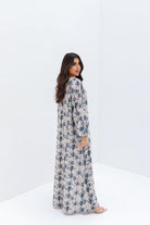 Ready - L110 Palm Beige Pleats Jalabiya