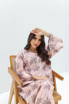 Ready - L82 Pink Brown Palm Jalabiya
