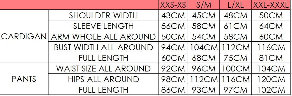 Size chart for Como Suit - Royal Blue