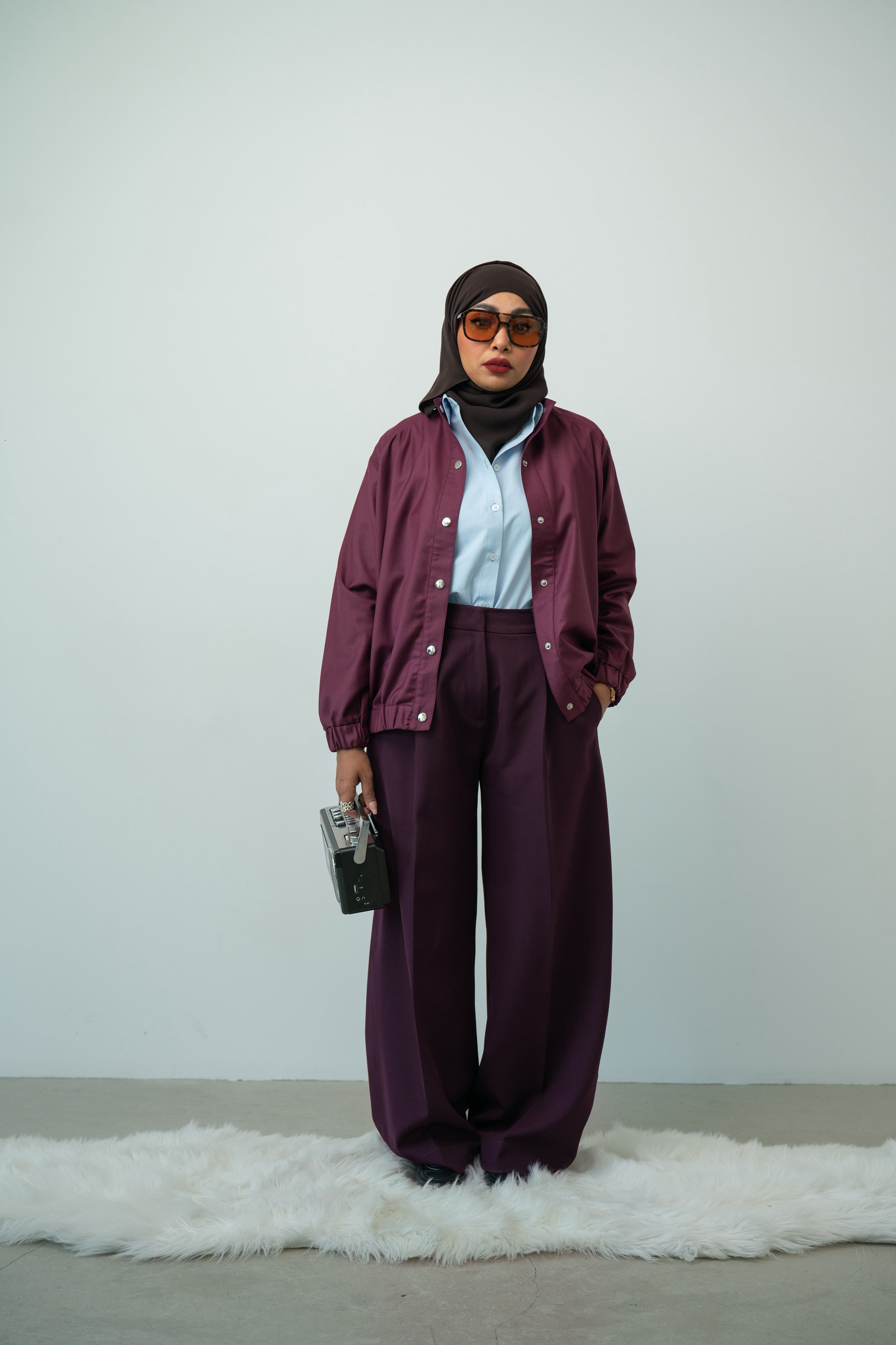 Double pleats trousers - Dark Brown