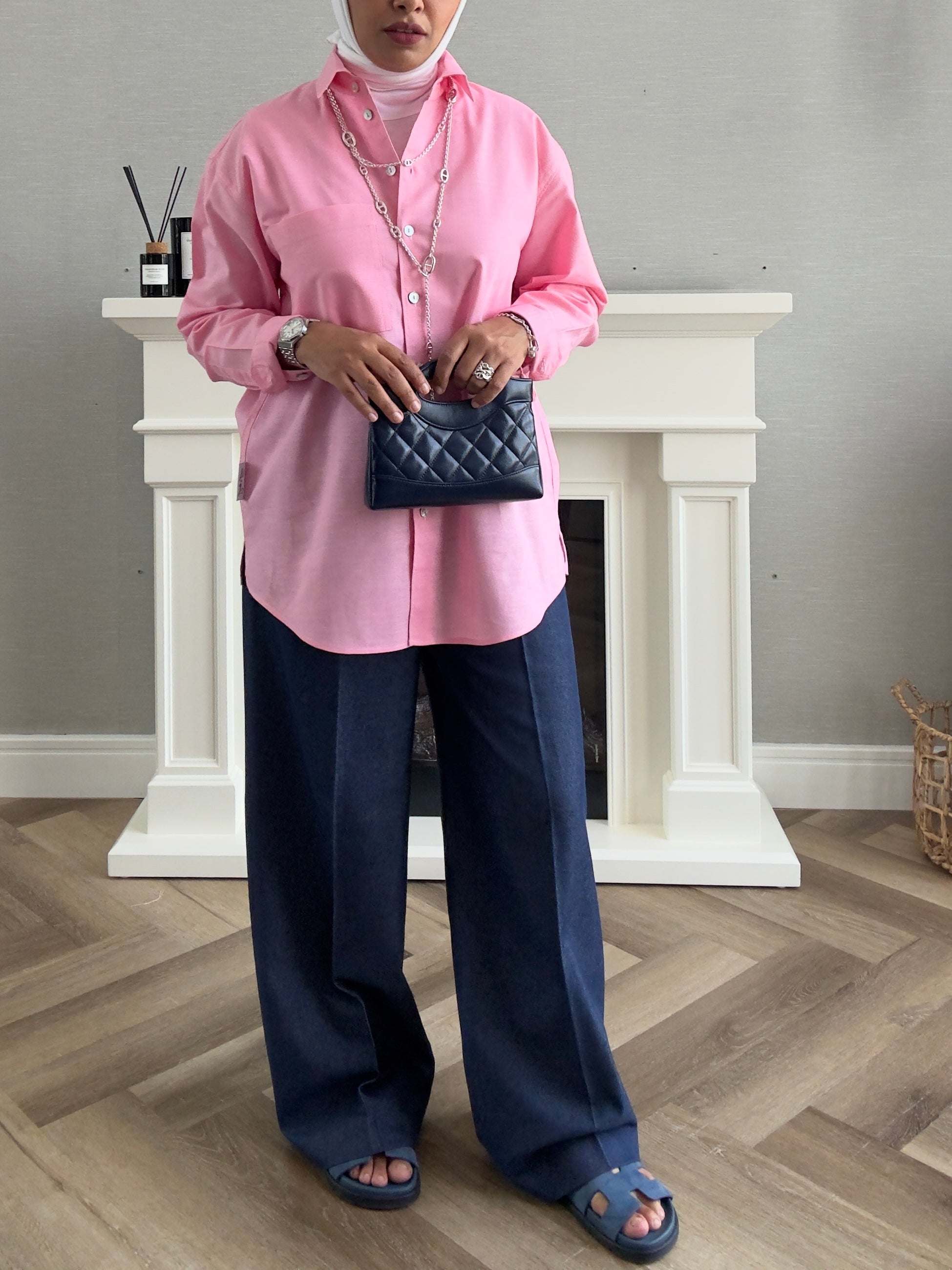 Linen Shirt - Pink