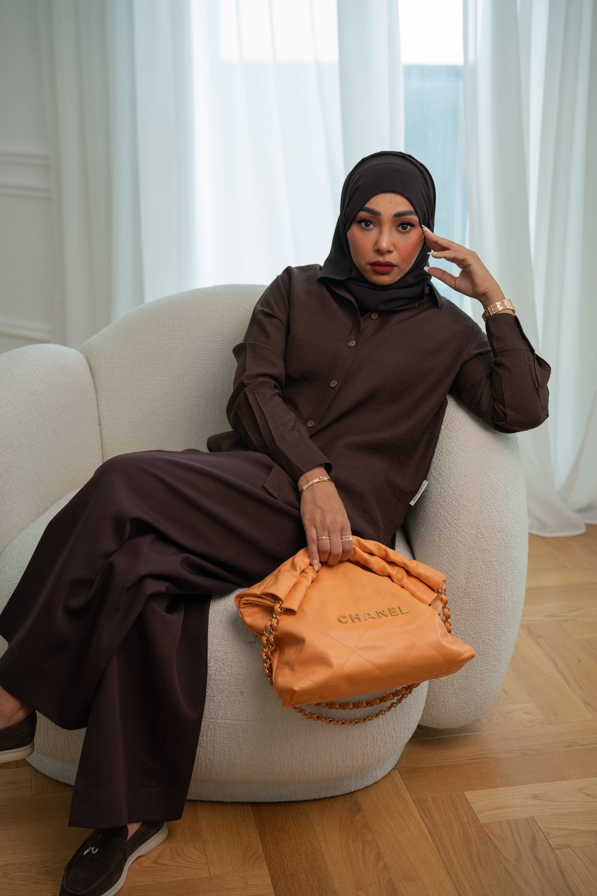 Chocolate Brown Crispo Straight Shirt