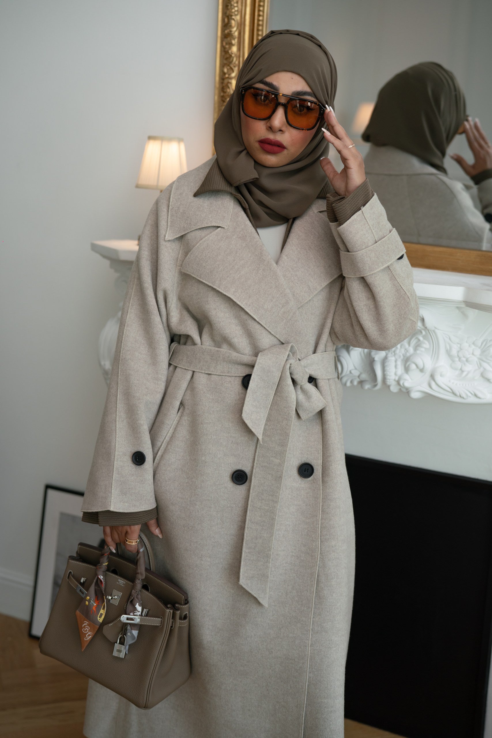 Luxury Maxi Coat - Light Beige