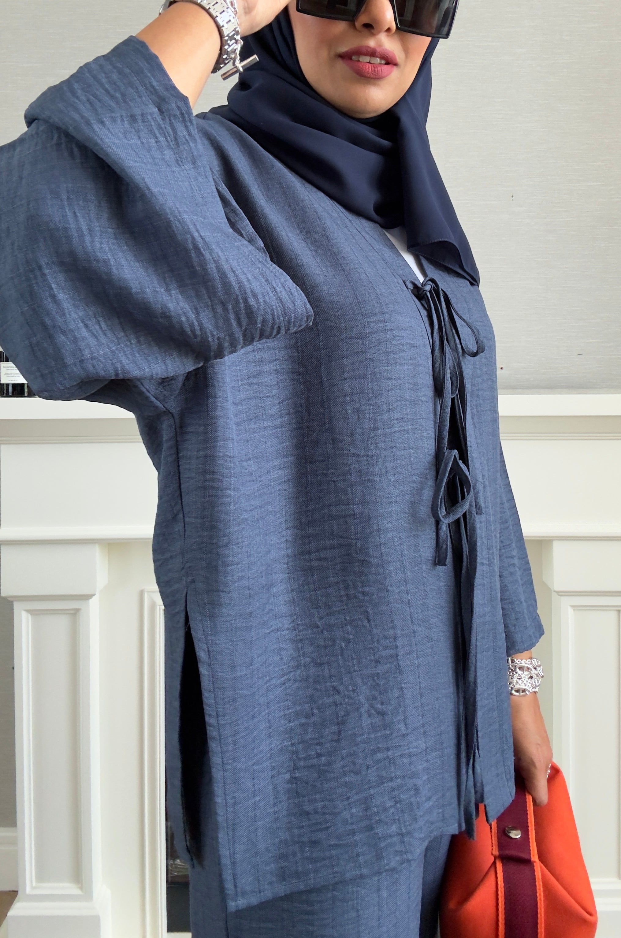 Bow Suit - Navy Blue