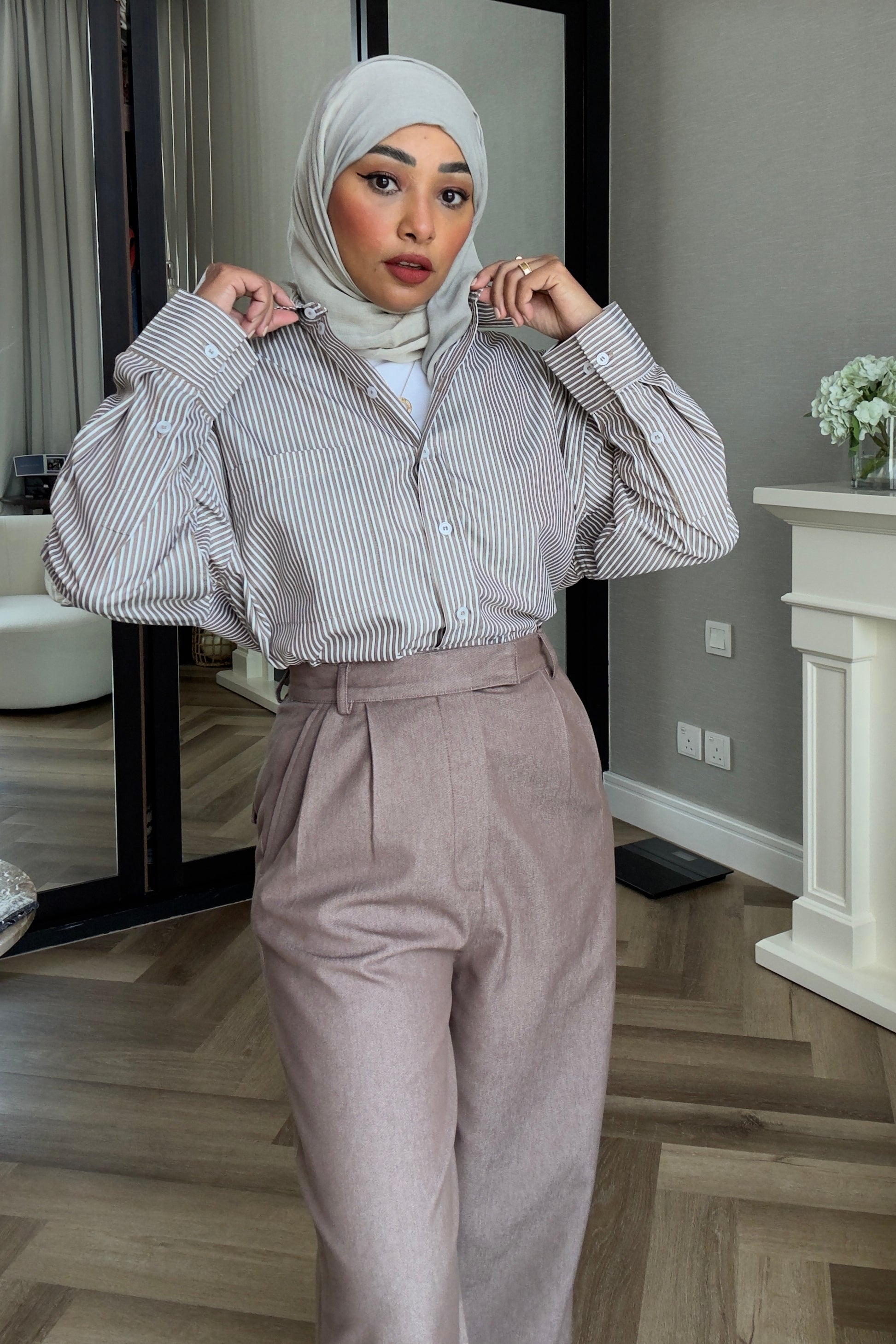 Denim Pants - Brown