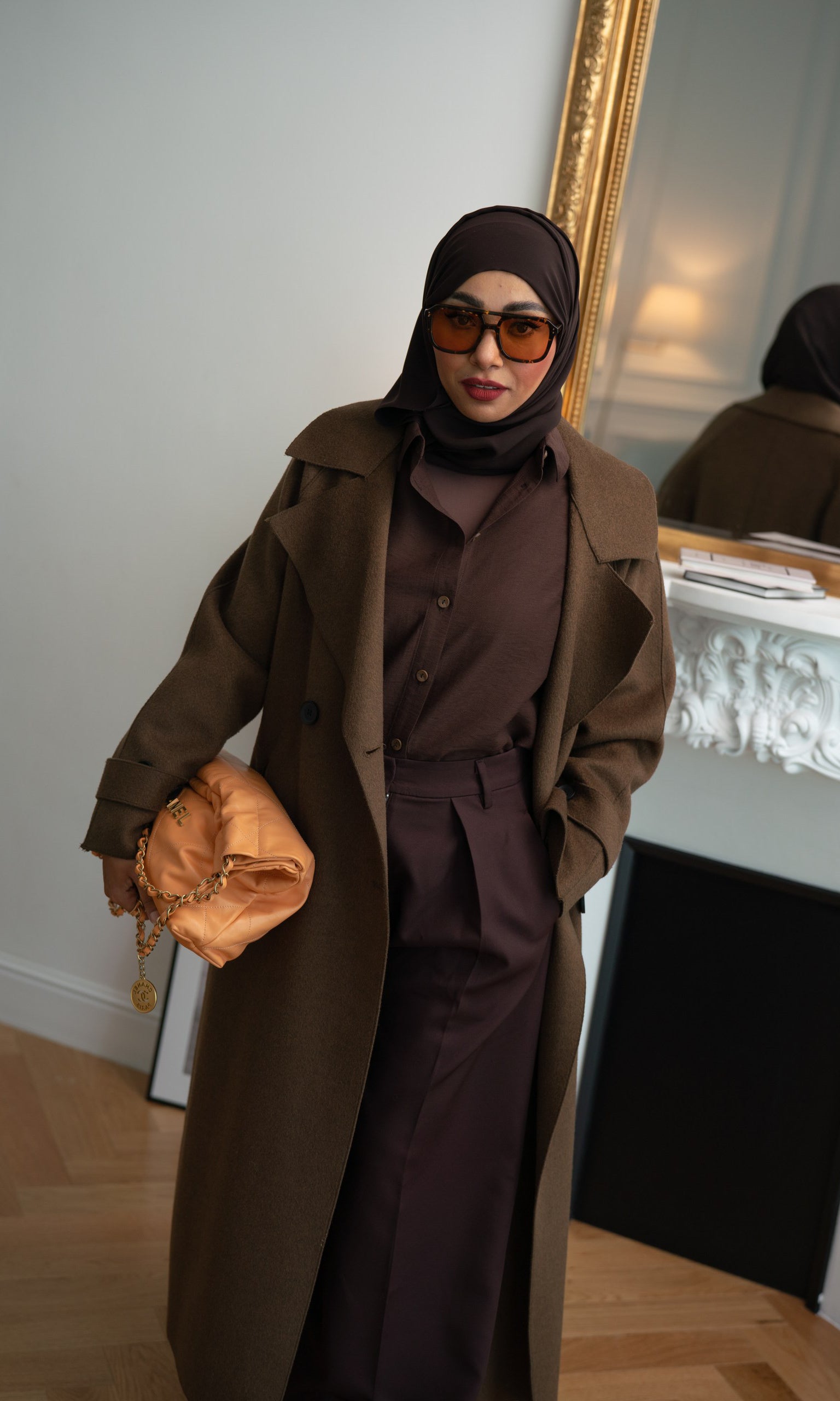 Chocolate Brown Crispo Straight Shirt