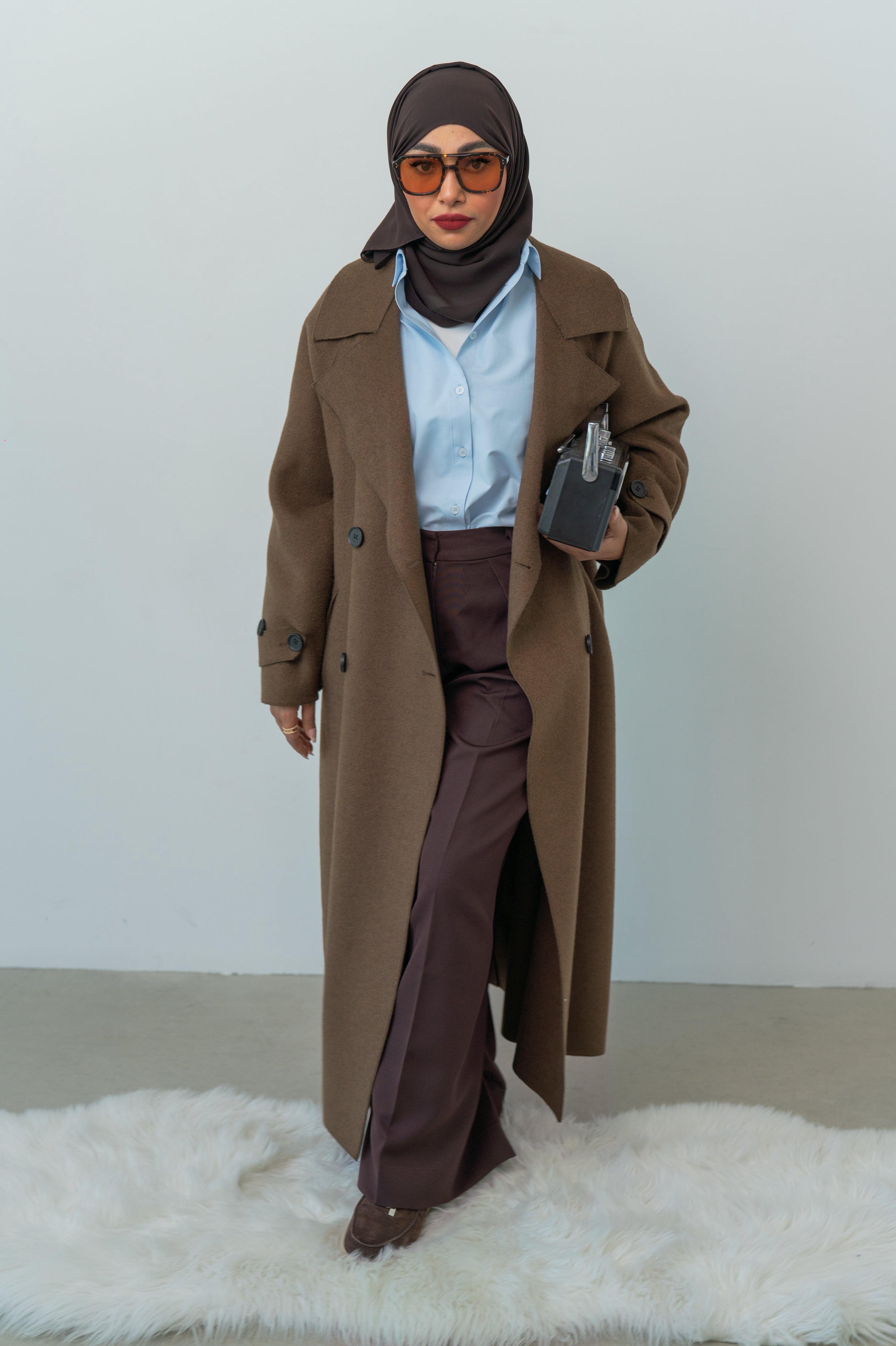 Luxury Maxi Coat - Mocha Brown