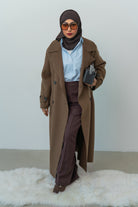 Luxury Maxi Coat - Mocha Brown