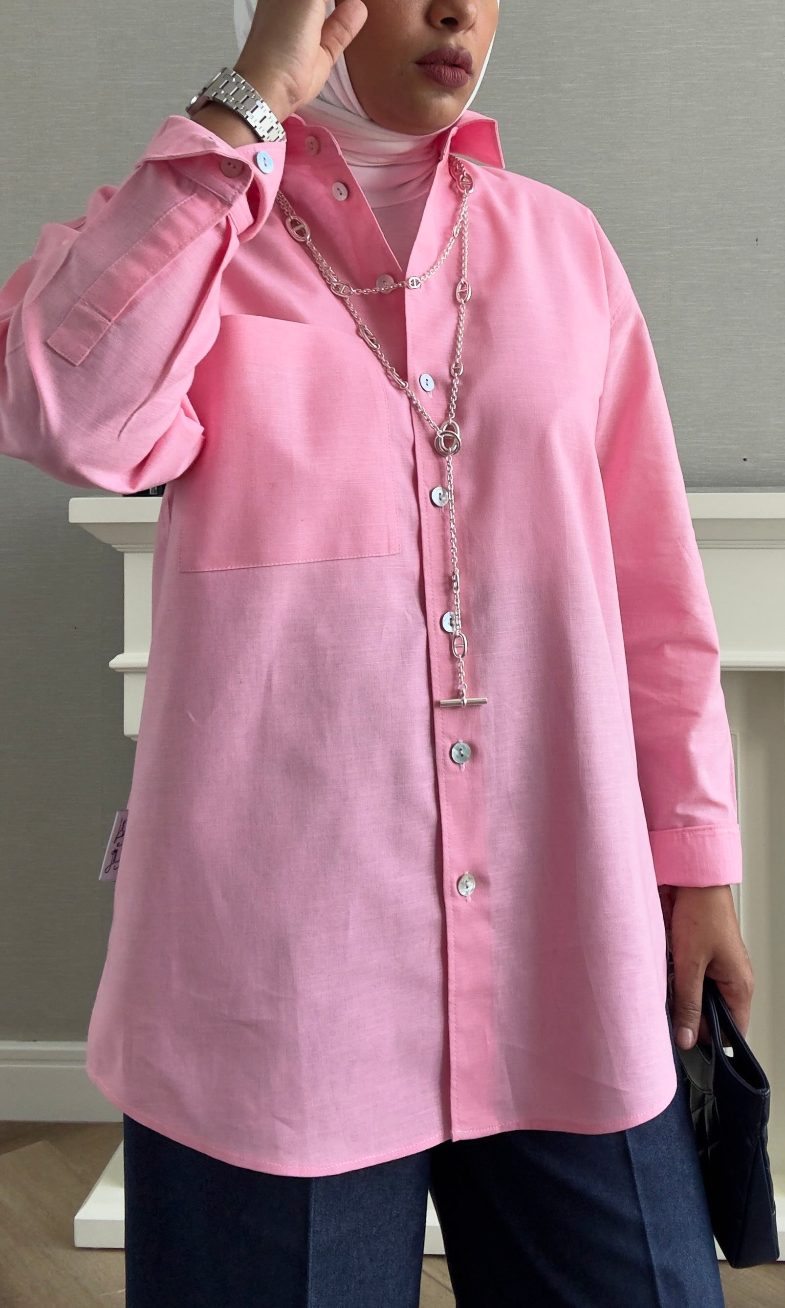 Linen Shirt - Pink