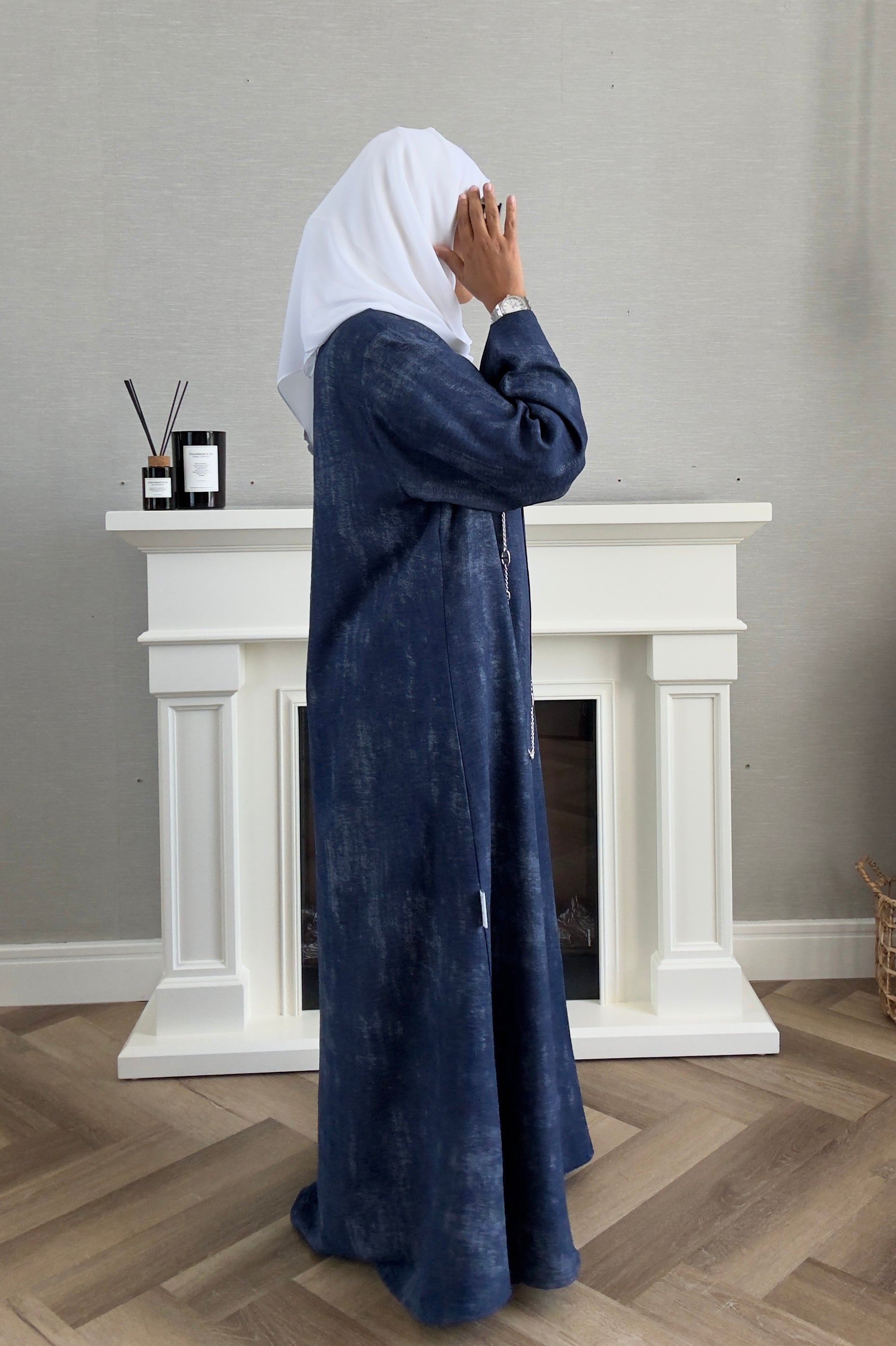 Laila Dress with Belt - Navy Blue