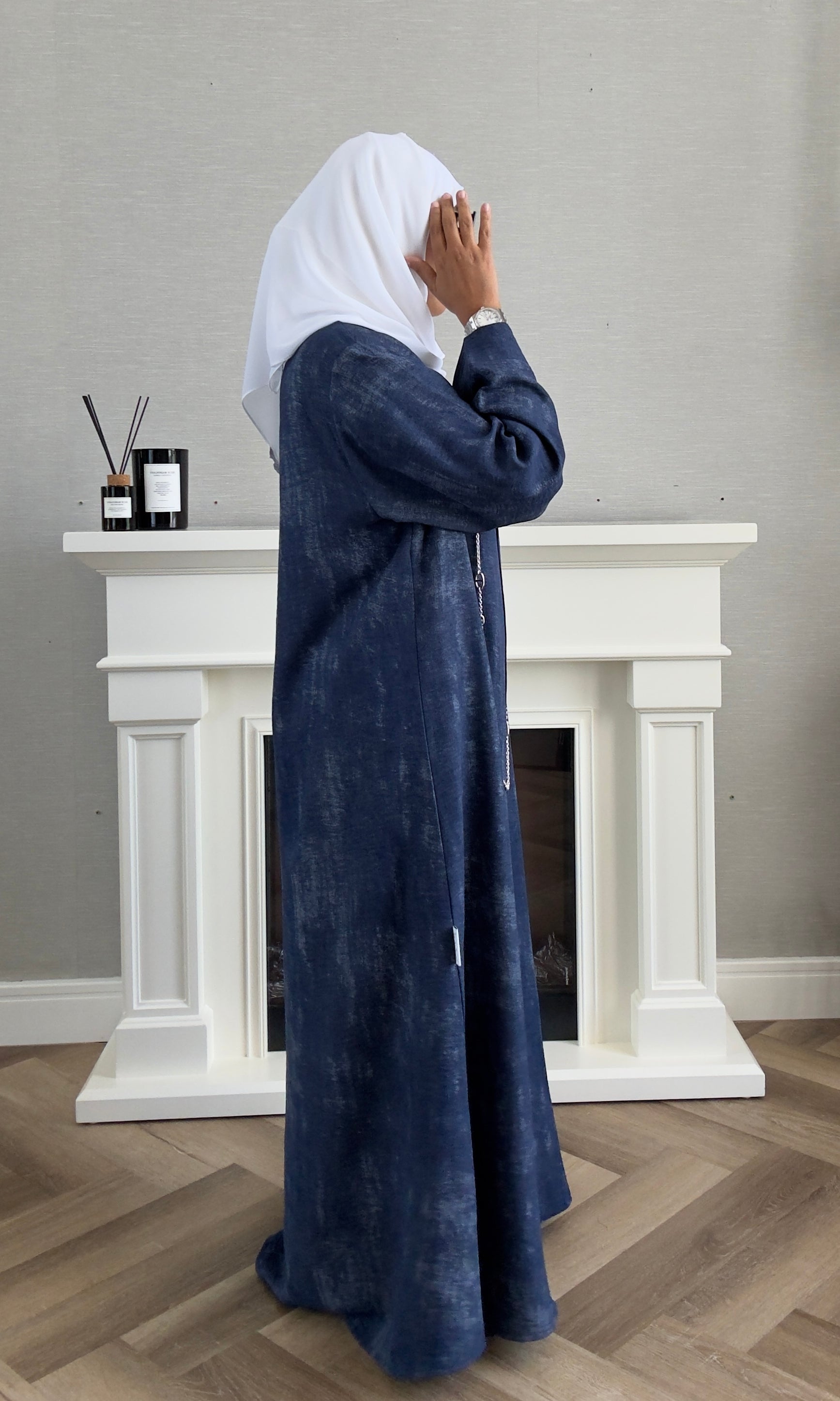 Laila Dress with Belt - Navy Blue