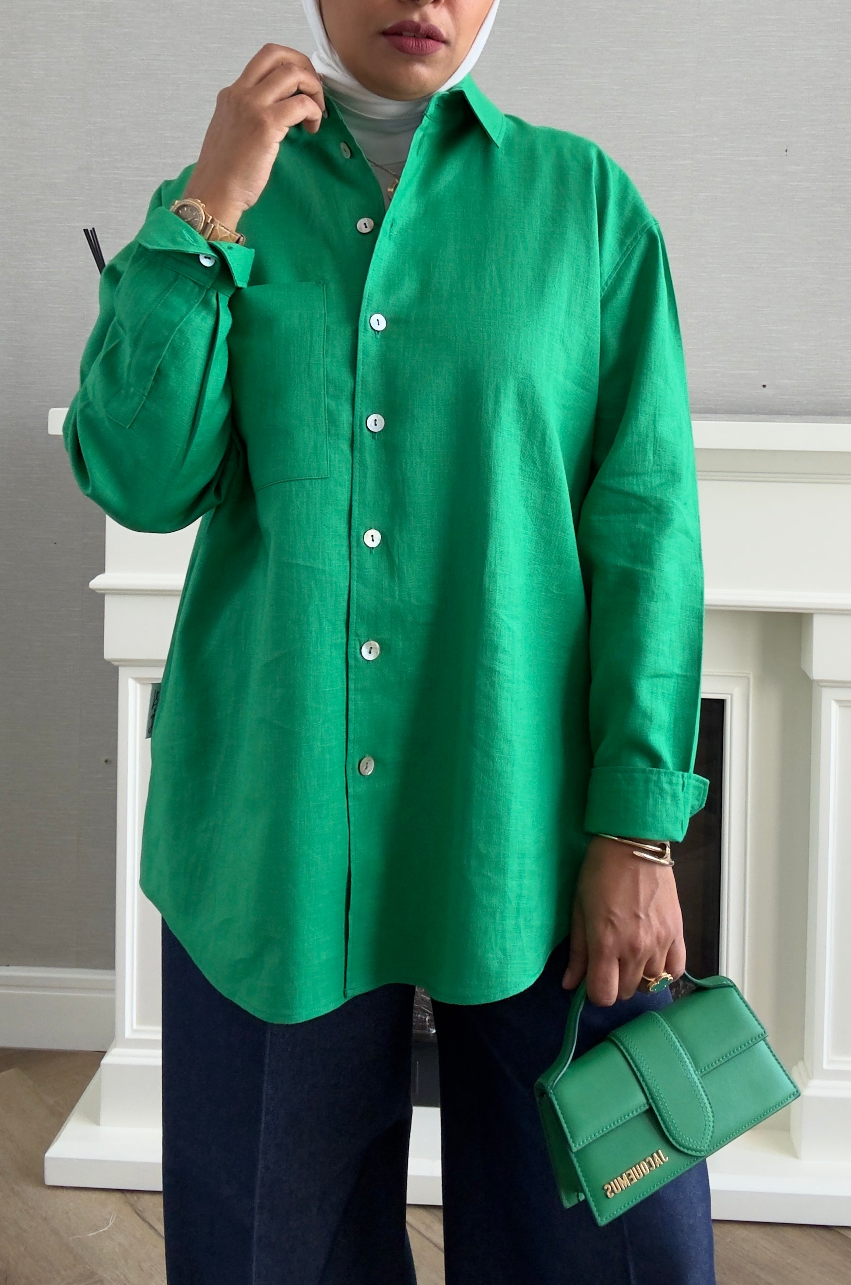 Linen Shirt - Green