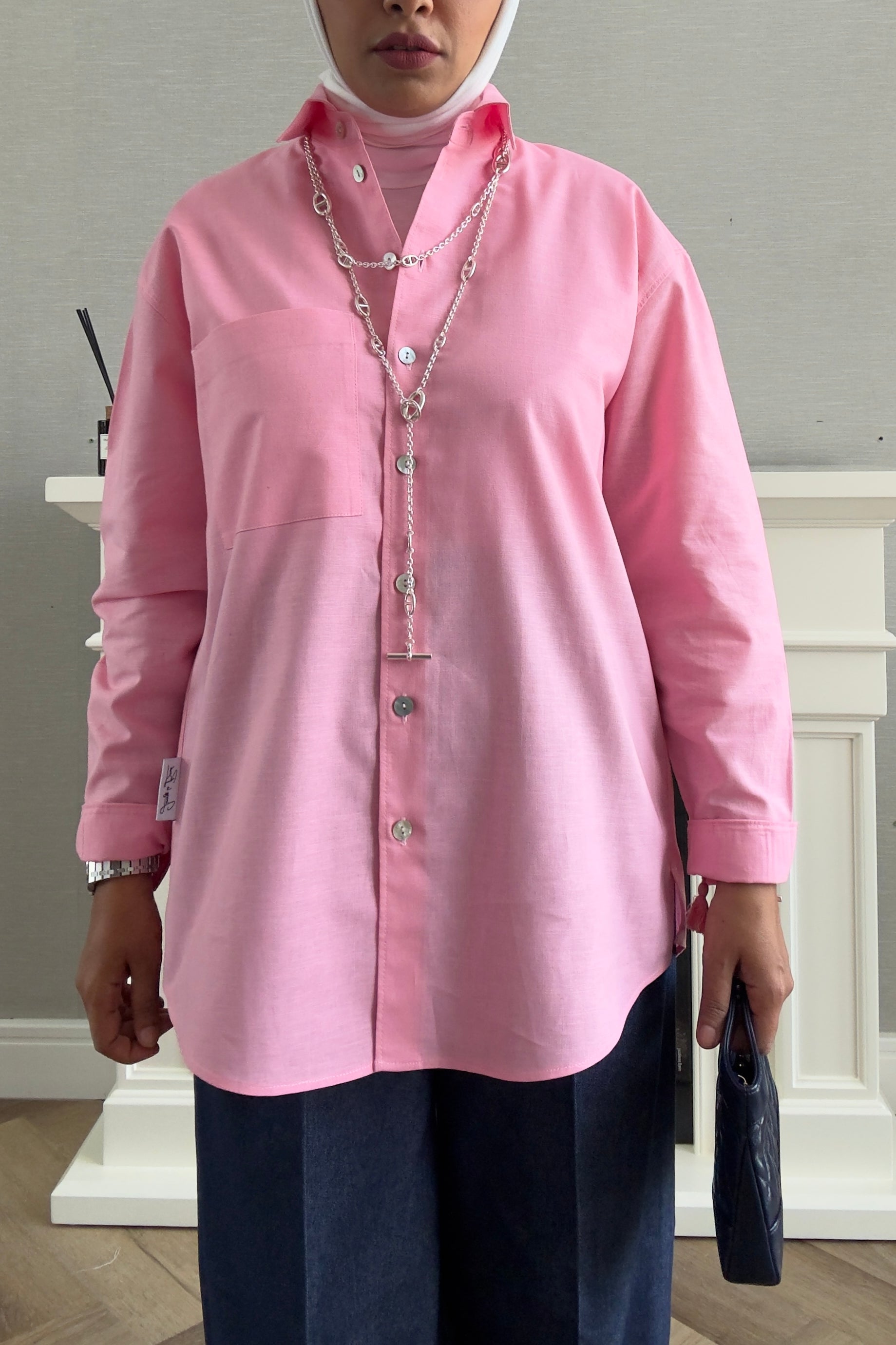 Linen Shirt - Pink