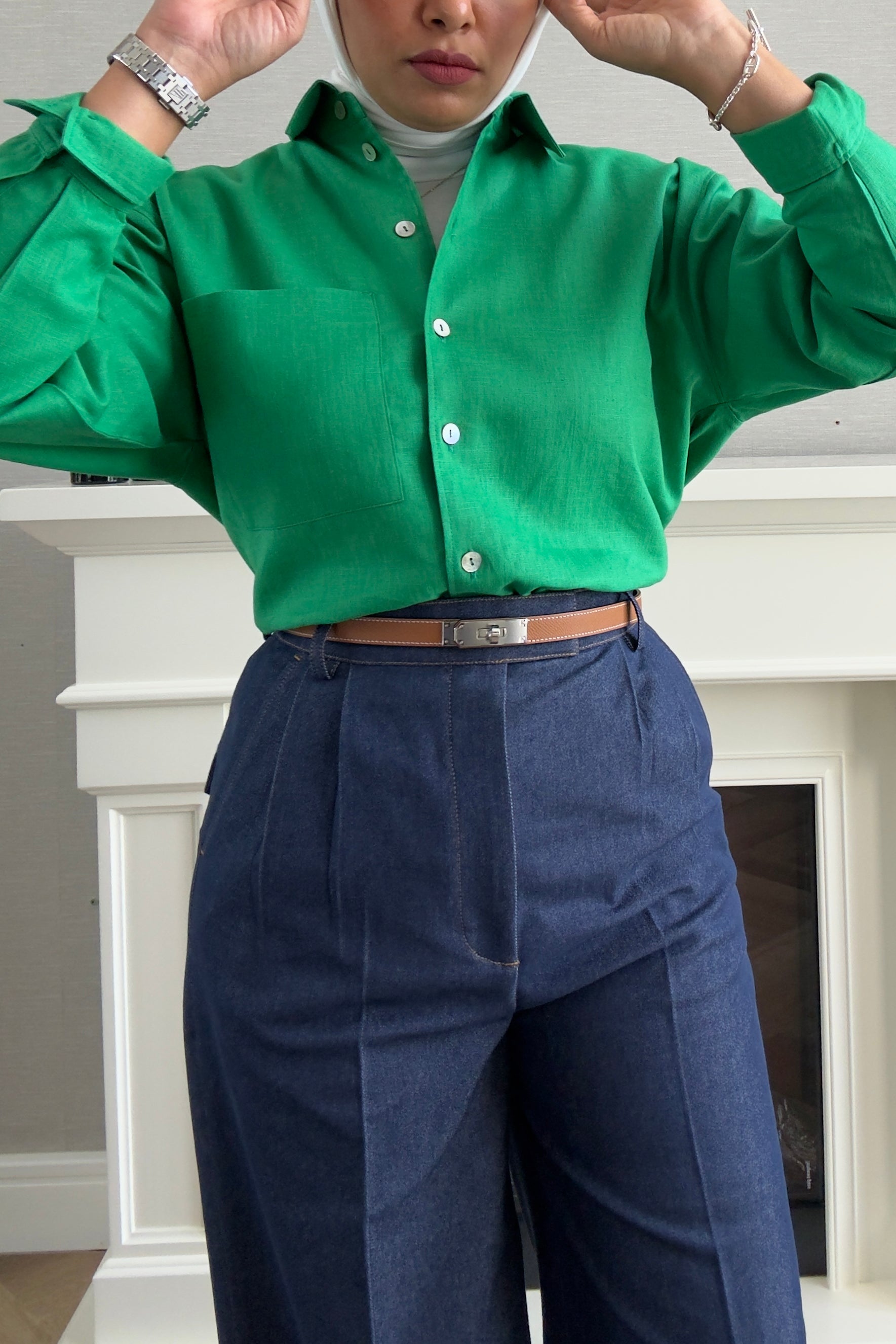 Linen Shirt - Green