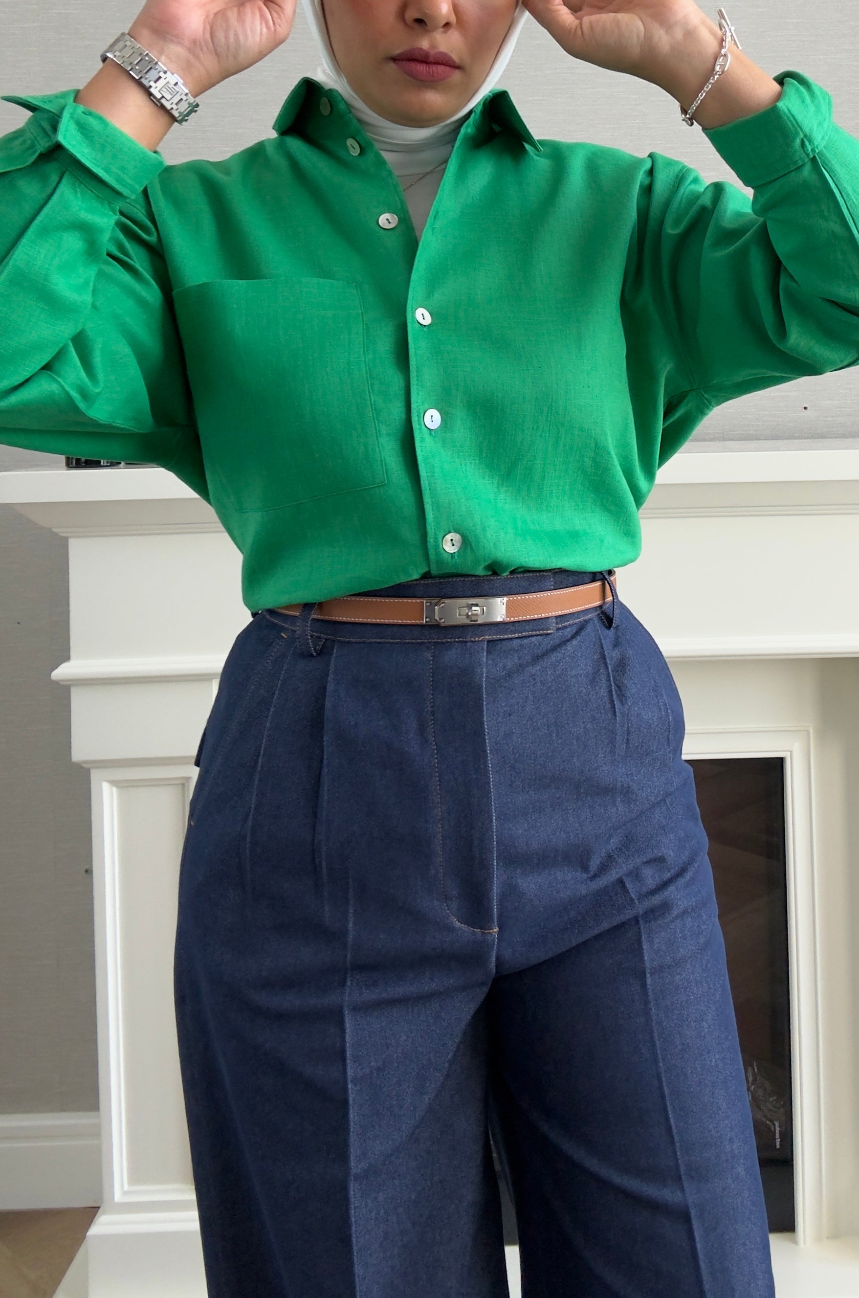Linen Shirt - Green
