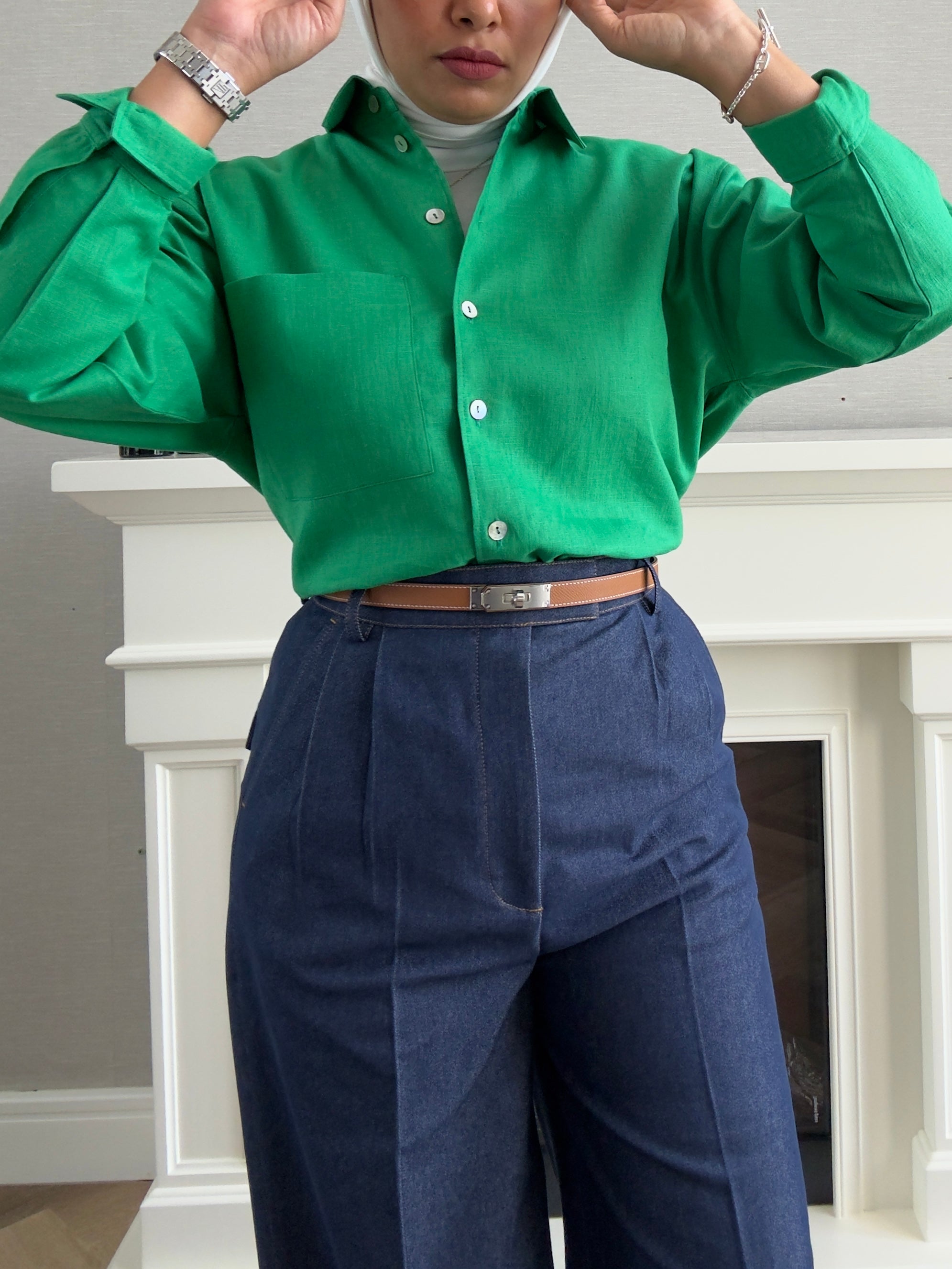Linen Shirt - Green