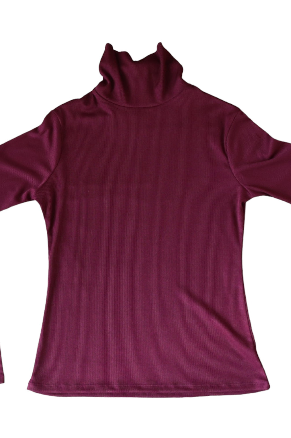 Long Sleeves Basic Top - Maroon