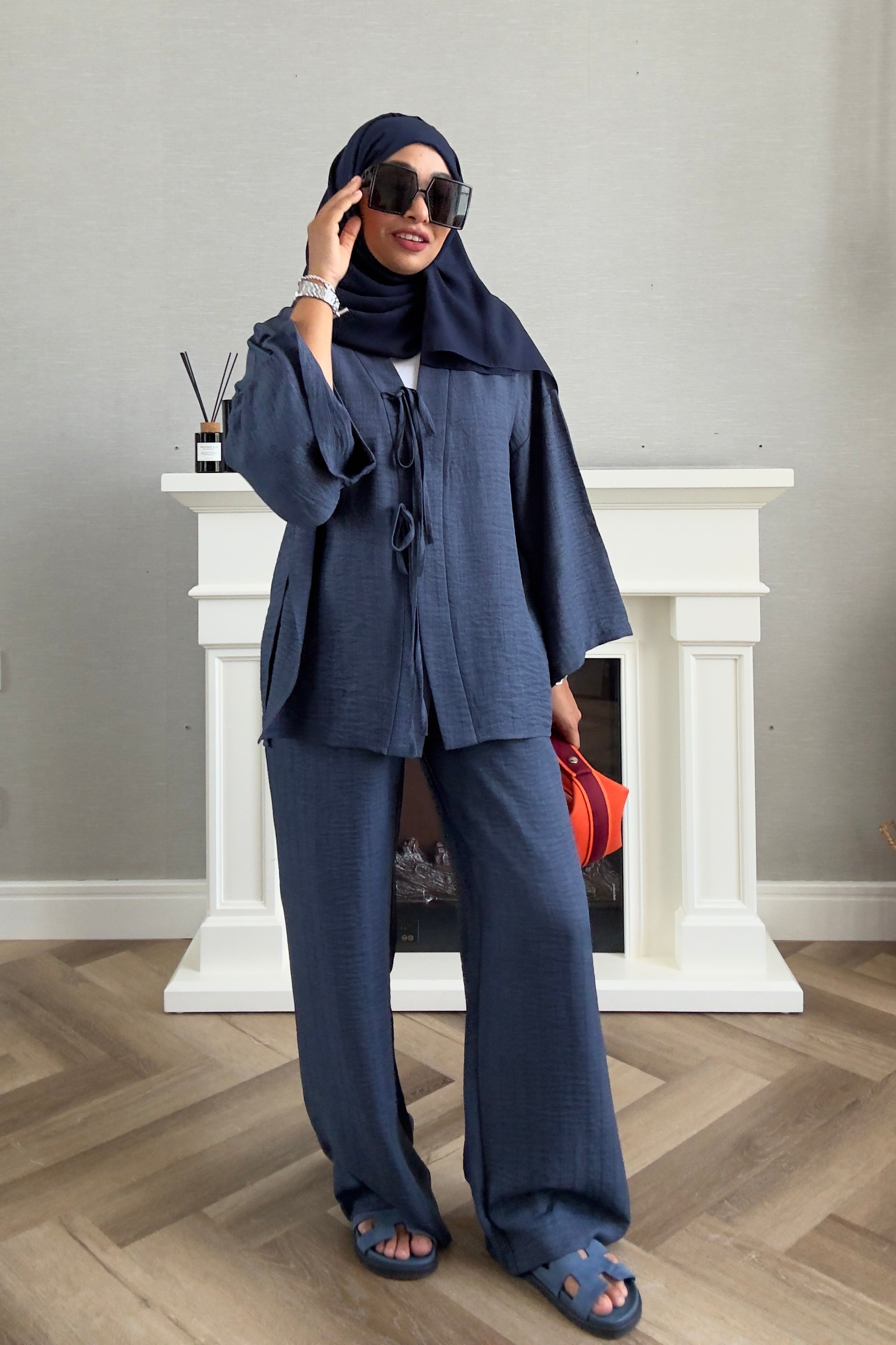 Bow Suit - Navy Blue