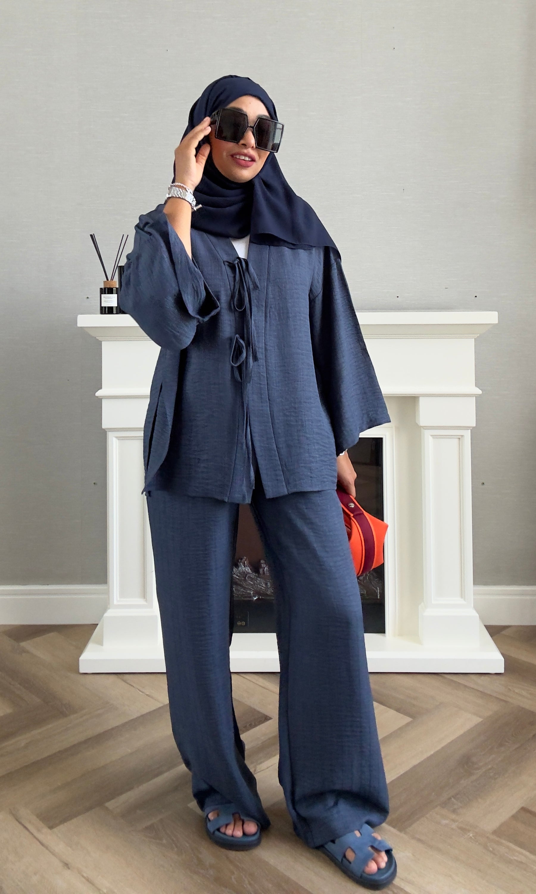 Bow Suit - Navy Blue