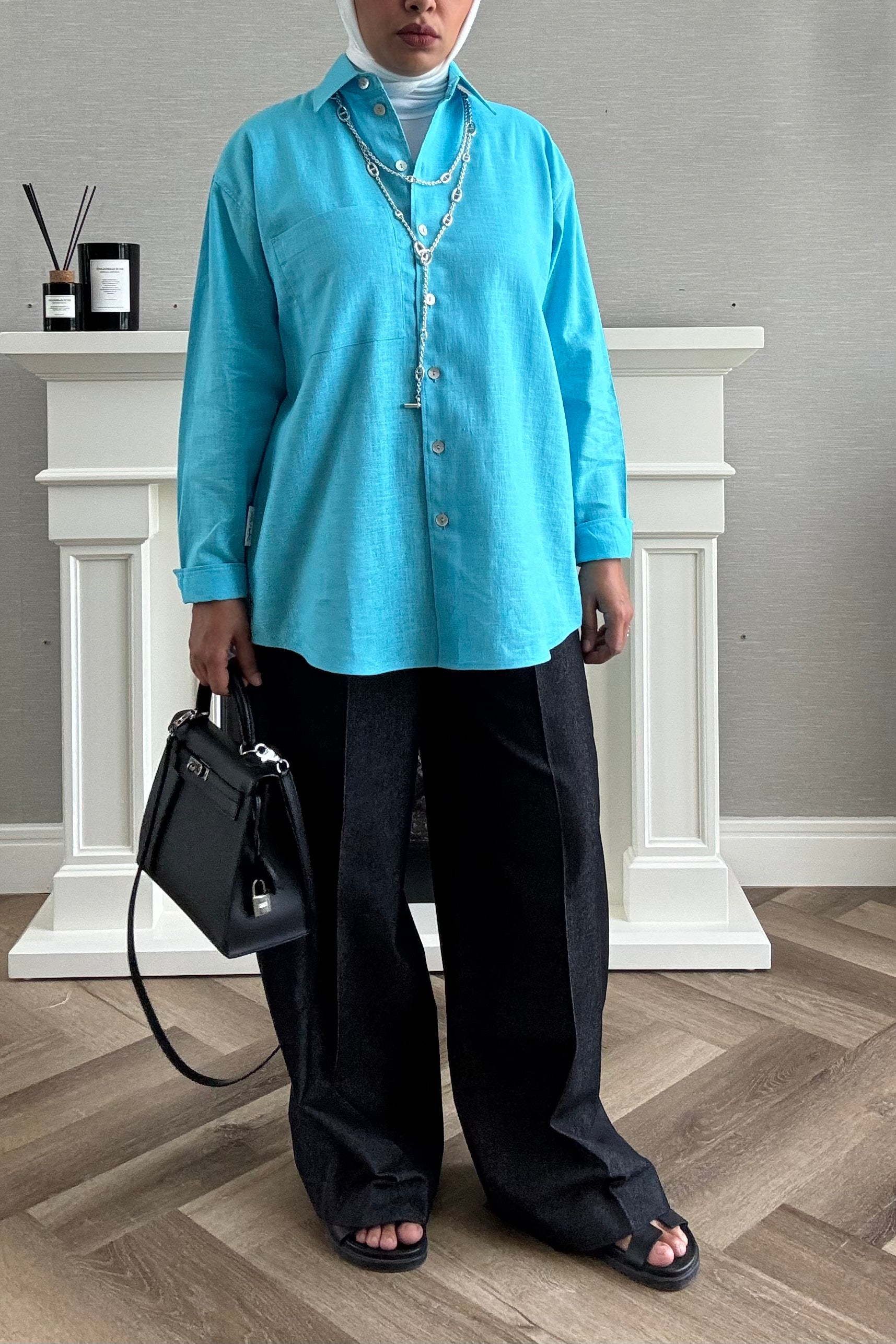 Linen Shirt - Sky Blue