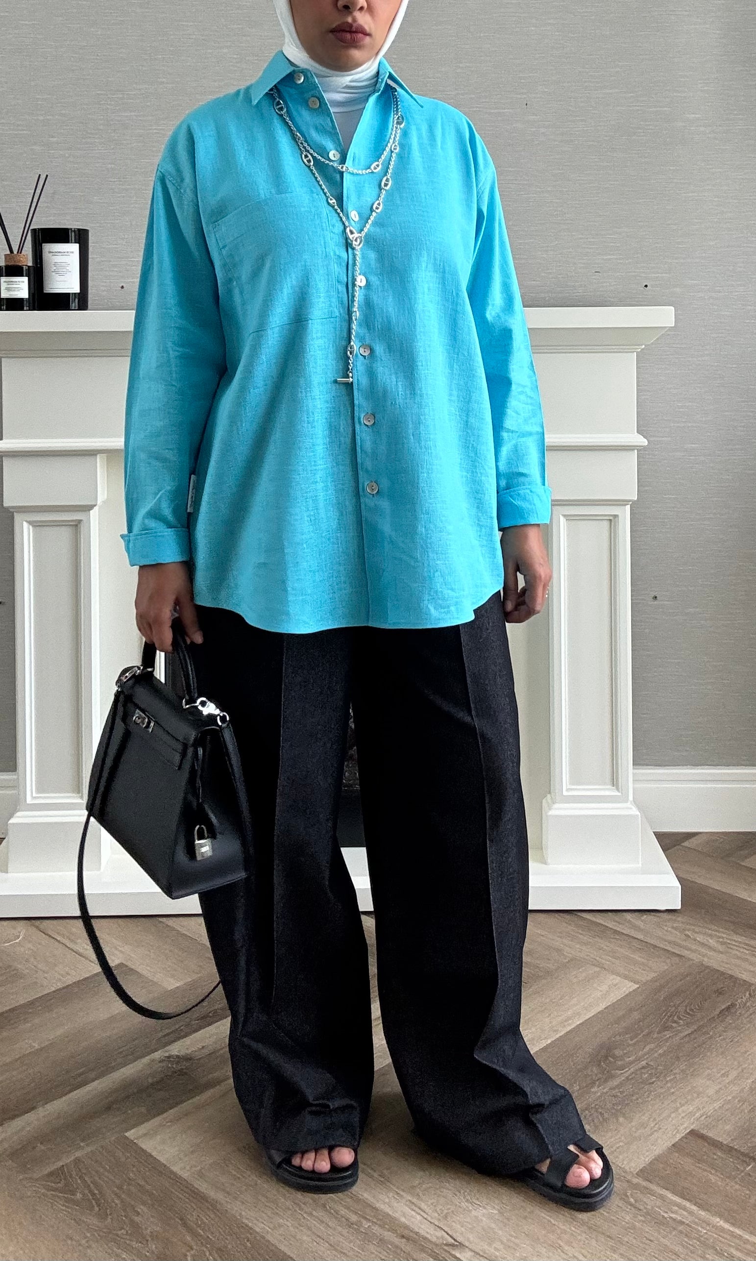 Linen Shirt - Sky Blue